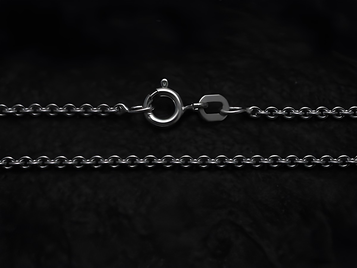 Rundanker Silber Kette 42 cm 925 Sterling Silber 2,4 mm von Juwelier Harnisch, elegantes Design mit mittleren Anker-Elementen und hochwertigem Verschluss.