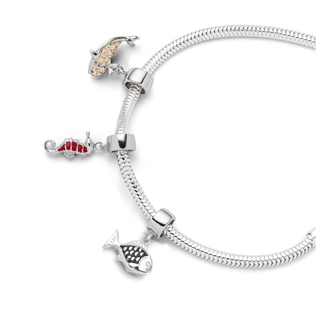 DUR Charm Fisch Lavasand - Sterling Silber - Lavasand – Ansicht 2