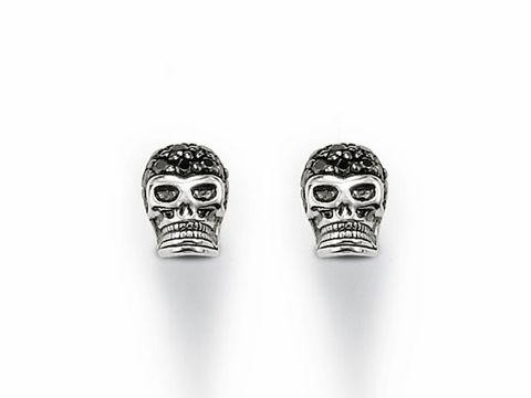 40000754-0 Thomas Sabo Ohrstecker H1772-051-11 in Silber mit Zirkonia im Design von Totenköpfen, detailreich und modern, ideal für einen einzigartigen Akzent im Schmuck.