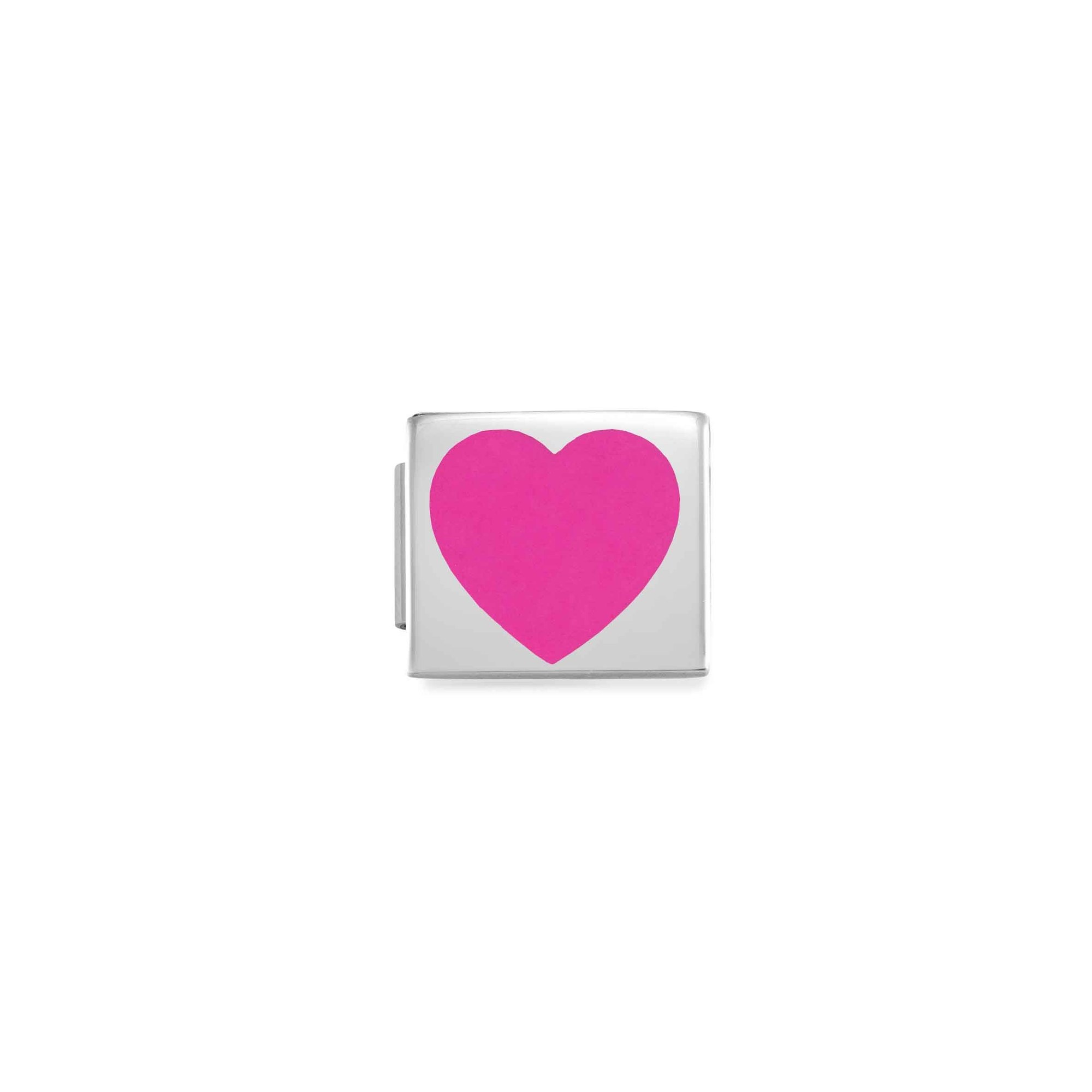Nomination Classic GLAM Link Edelstahl mit Emaille - Herz - FUSCHIA