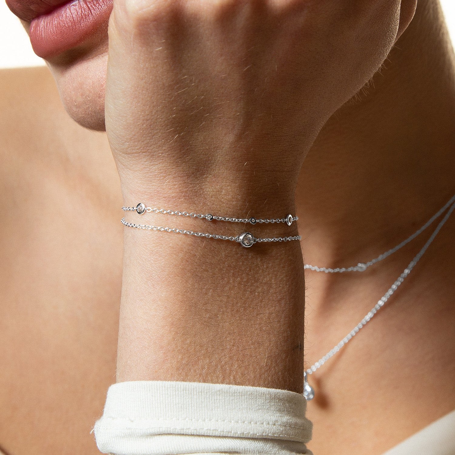 XENOX Sterling Silber Armband XS7387 - 15-18,5 cm - ZARGE SILBER - Ankerkette - Zarge – Ansicht 3