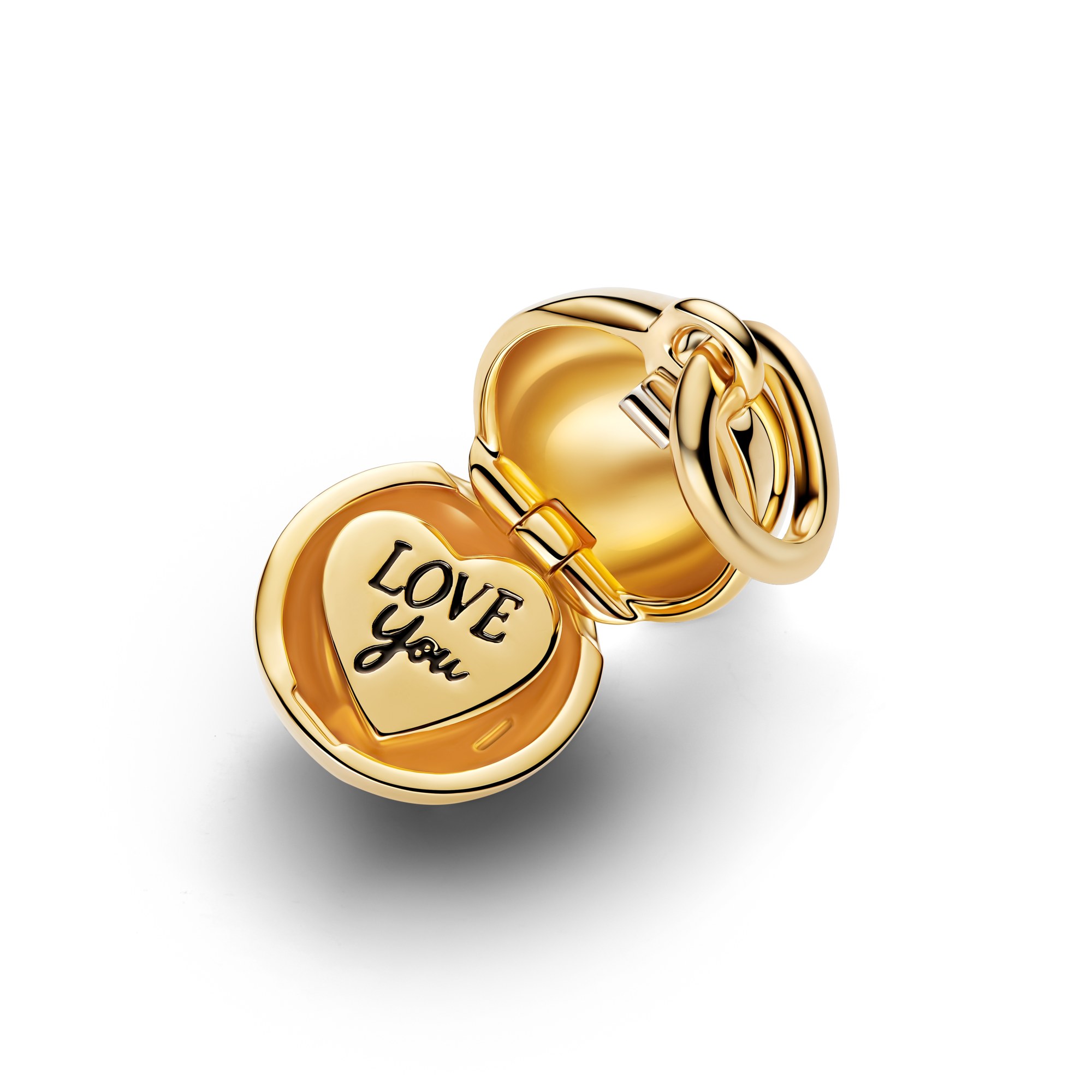 Pandora Mum Kugel zum öffnen Charm - Gelbgold Vergoldung - Emaille + Zirkonia – Ansicht 4