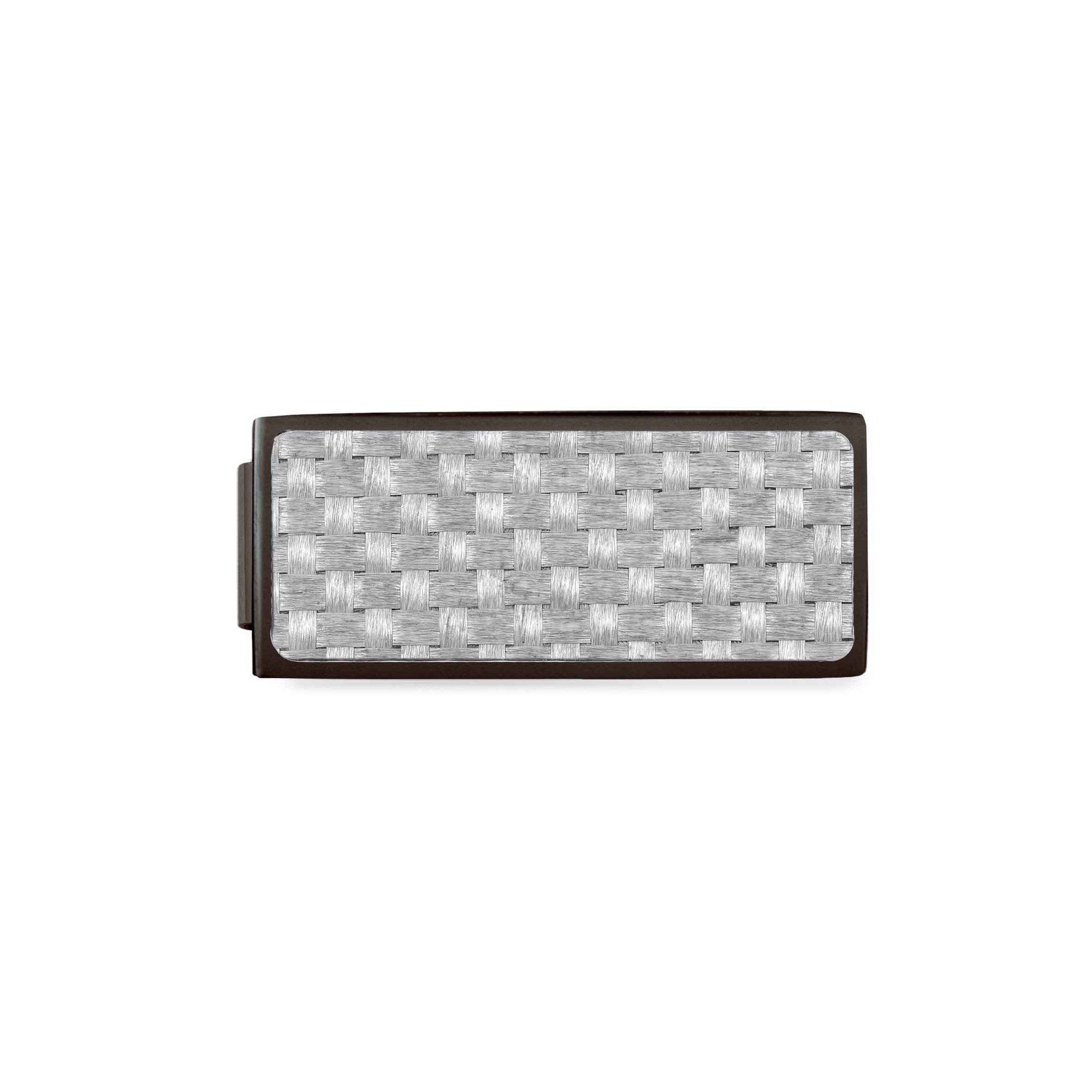 Nomination Composable Glam Charm Doppelplatte Carbon-Optik grau - Edelstahl, PVD schwarz
