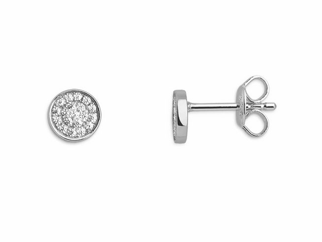 Xenox Sterling Silber Ohrringe XS3739N - EAR CANDIES, glänzende runde Ohrstecker mit funkelnden Zirkonia-Steinen, elegantes Design für jeden Anlass, hochwertiger Ohrschmuck von Xenox.