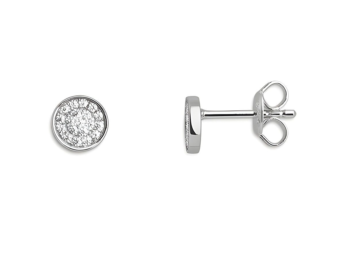 XENOX Sterling Silber Ohrringe XS3739N - EAR CANDIES, glänzende runde Ohrstecker mit funkelnden Zirkonia-Steinen, elegantes Design für jeden Anlass, hochwertiger Ohrschmuck von XENOX.