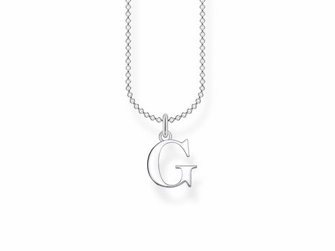 Hängekette aus Silber mit einem Buchstaben G Anhänger der Thomas Sabo Charming Collection in den Längen 38-40-42-45 cm. Elegantes Design für individuelle Akzente.