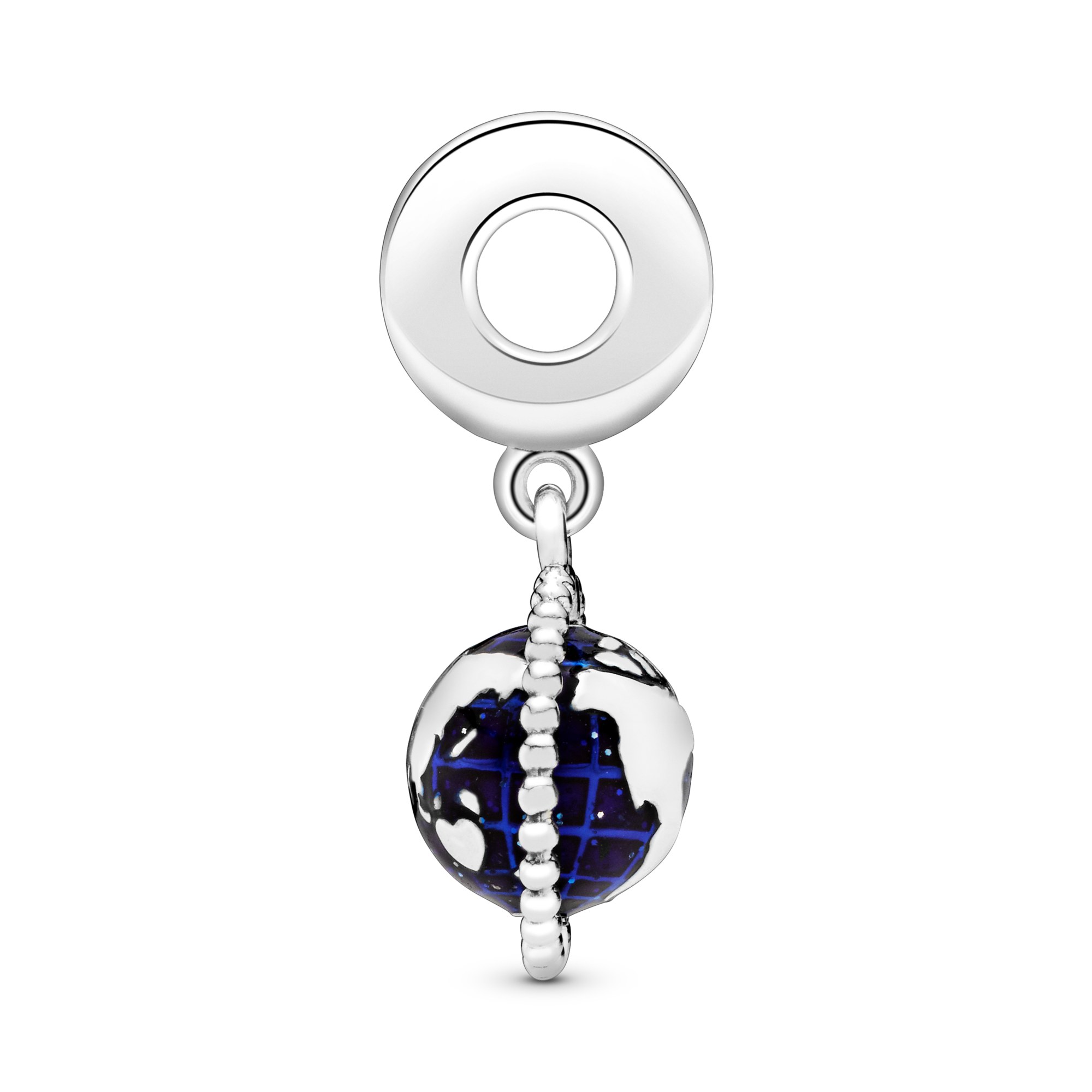 Pandora Globus - Silber Anhänger beweglich - Zirkonia + Emaille - Globe – Ansicht 2