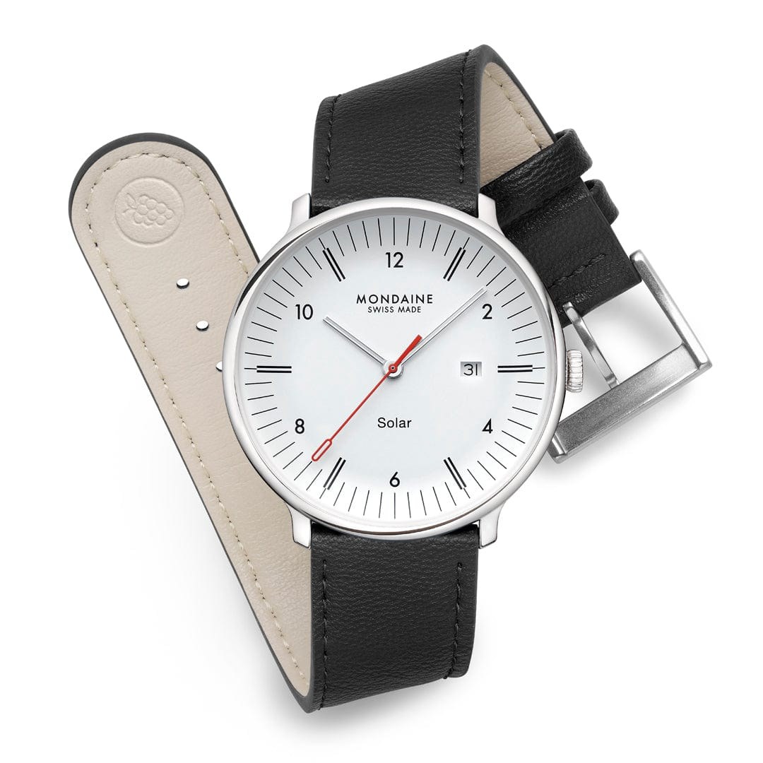 Mondaine Uhr MLE.41910.LBV - Doppio Big - SOLAR - Schwarz - 41 mm – Ansicht 2