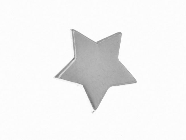 Anhänger Stern aus poliertem Sterling Silber, dezent und elegant, von Juwelier Harnisch, inspiriert von Sonne, Mond und Sternen.