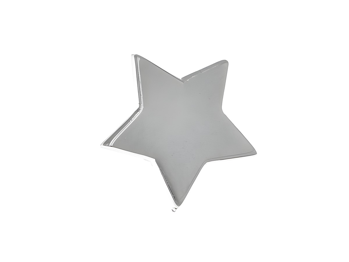 Anhänger Stern aus poliertem Sterling Silber, dezent und elegant, von Juwelier Harnisch, inspiriert von Sonne, Mond und Sternen.