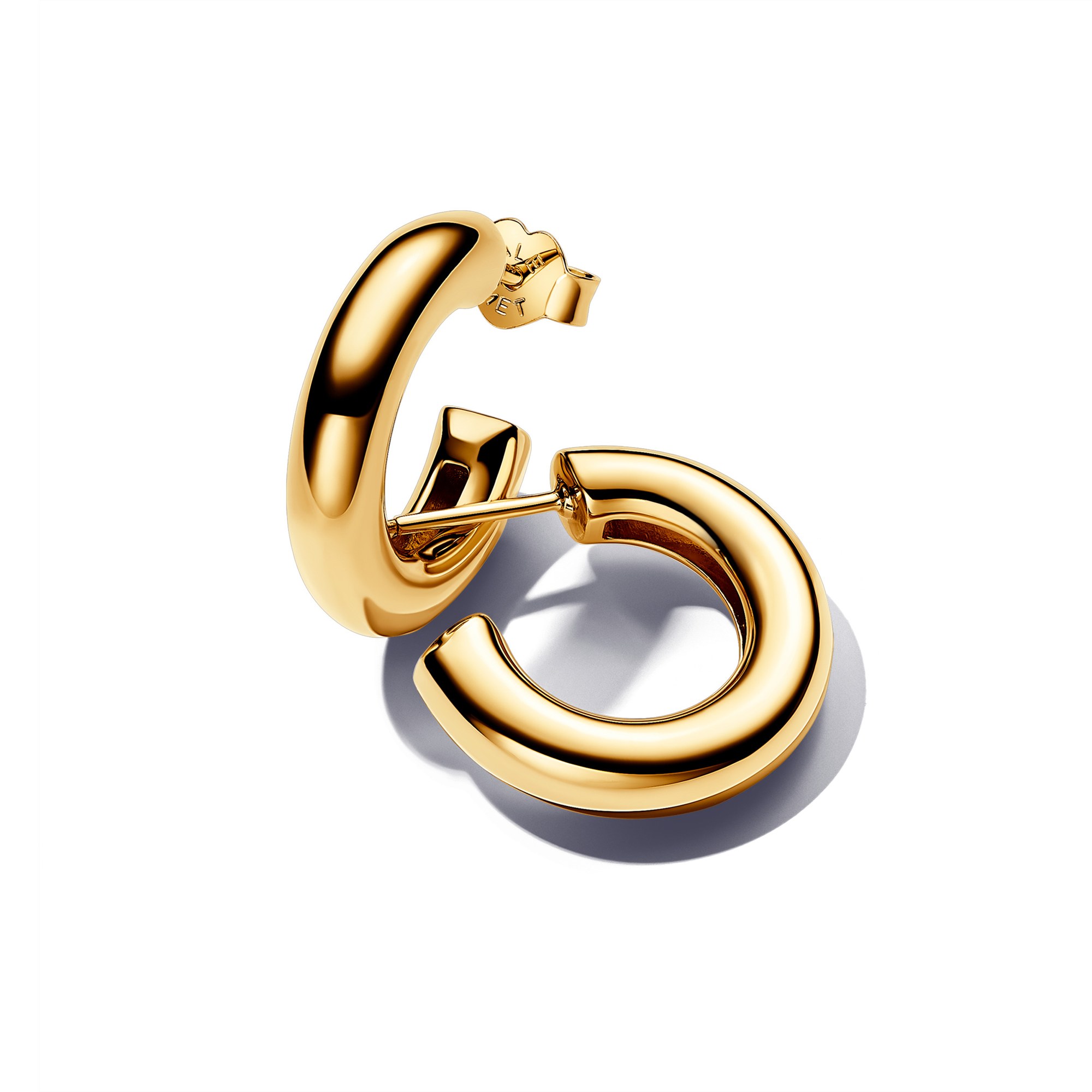 Pandora ESSENCE Runde Offene Ohrringe - Gelbgold verg.