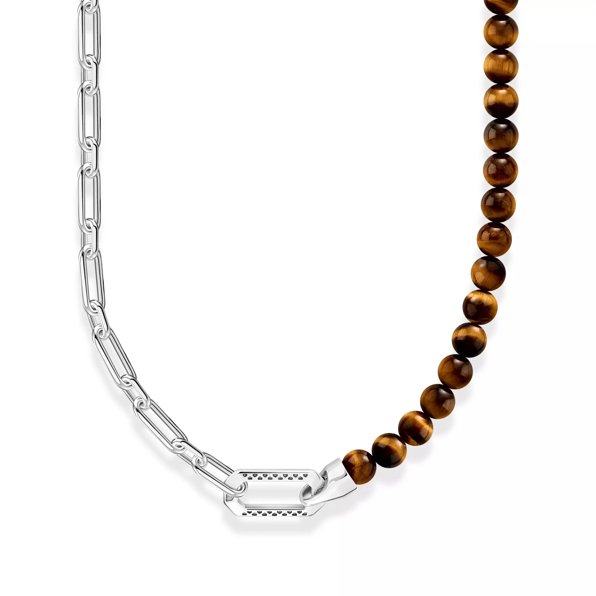 Thomas Sabo Kette - Rebel at heart Kette Tigerauge - Silber gesch. - braun - 50 bis 55 cm