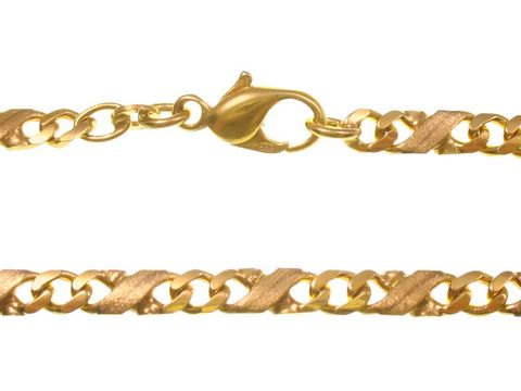 Kästchenpanzerkette matt-poliert aus Gold 333 mit einer Länge von 42,5 cm und einer Breite von 4,1 mm vom Hersteller Juwelier Harnisch, elegante und hochwertige Verarbeitung.