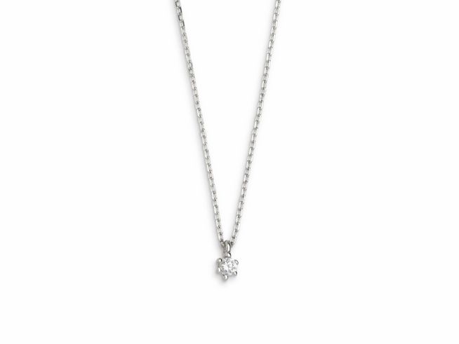 Xenox Weißgold Kette XG4000/45 mit 45 cm Länge in Karreeketten-Design, gefertigt aus 375 Weißgold, verziert mit einem glänzenden Anhänger. Ideal für elegante Anlässe.