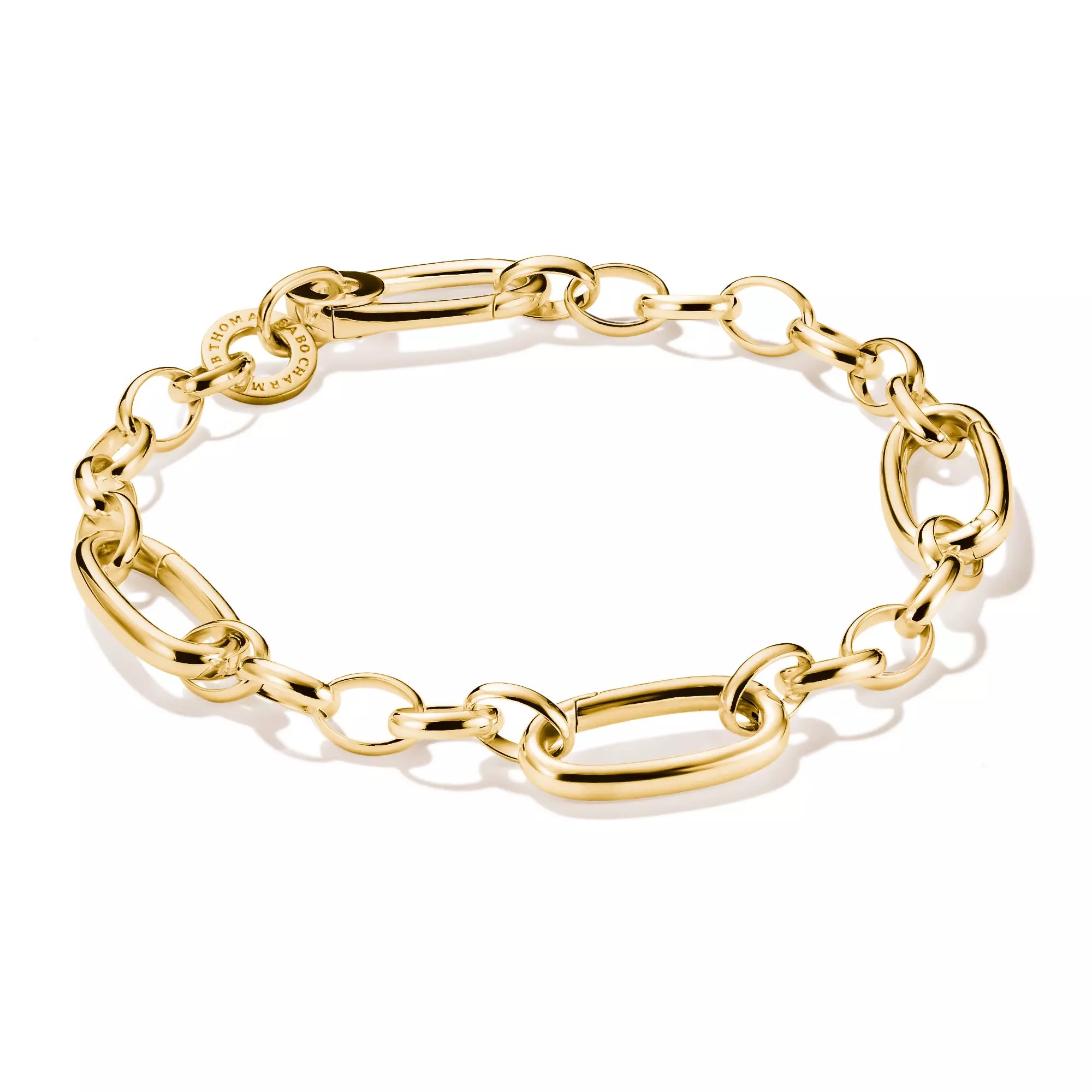 Thomas Sabo Connect - Charm Armband mit drei Connect Links - Silber & Gelbgold Verg. - 15 cm – Ansicht 2