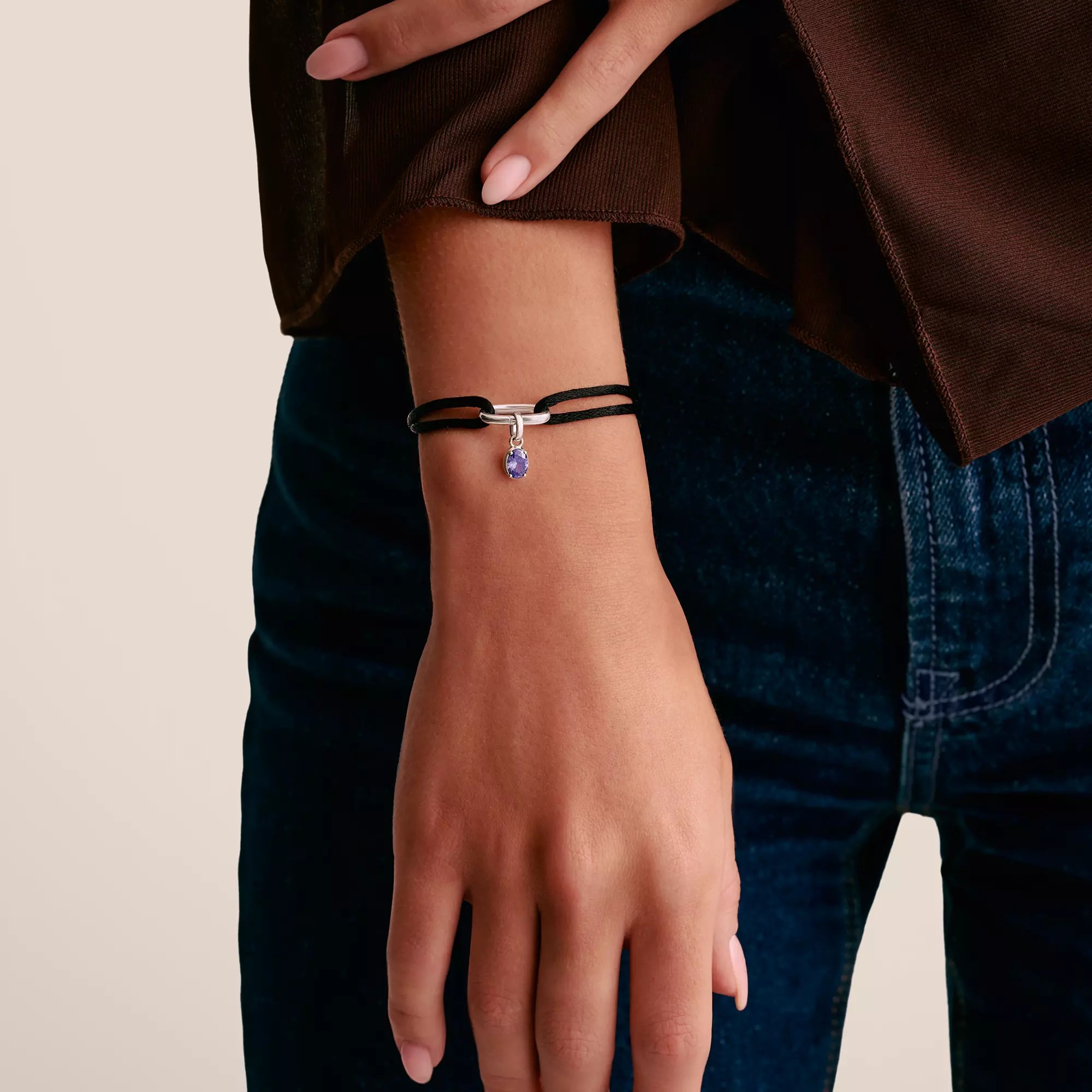 Thomas Sabo Connect - Charm Armband 14-24 cm - Sterling Silber - Schwarz – Ansicht 4