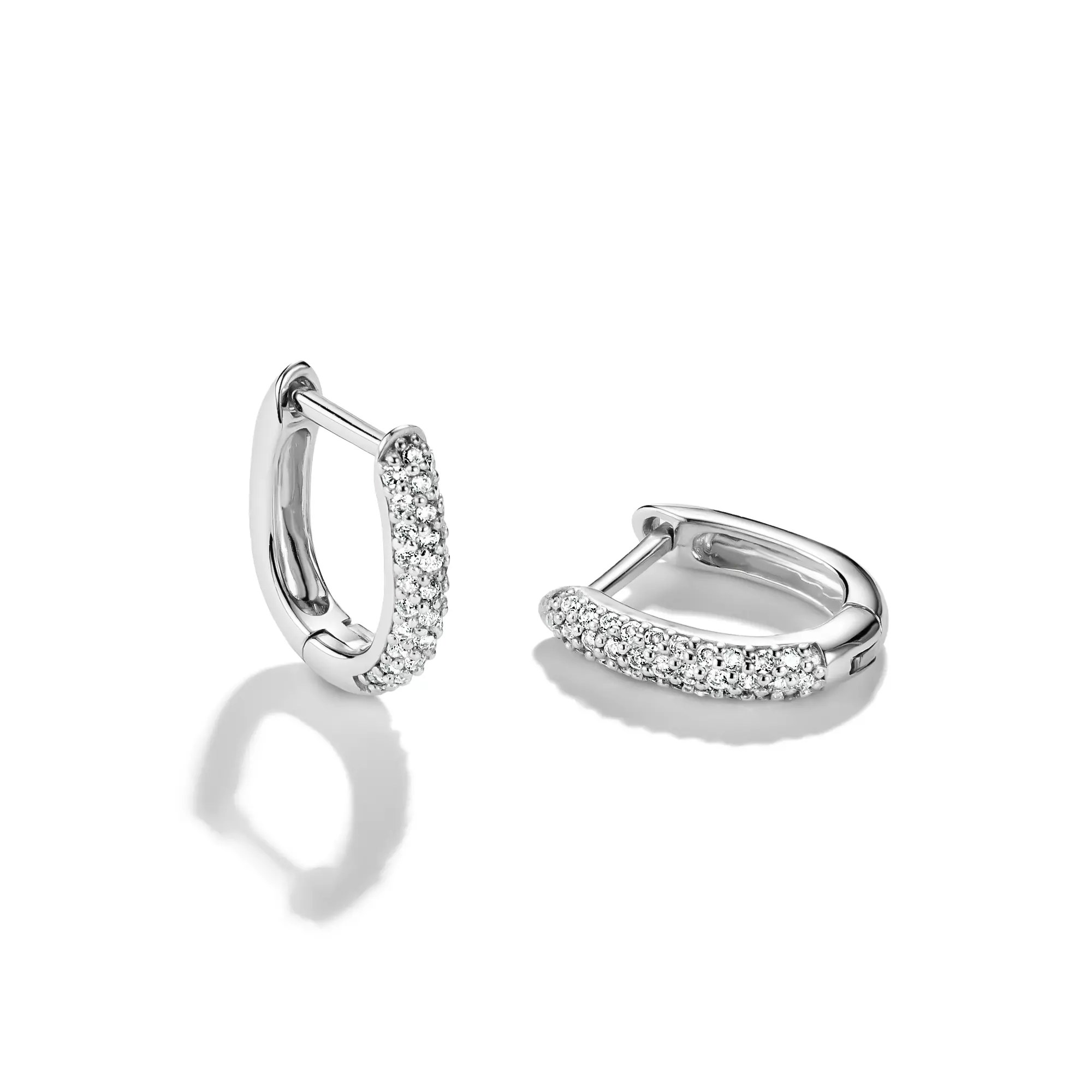 Thomas Sabo Creolen mit weißem Zirkonia – Silber – 11,5 mm hoch – Ansicht 3
