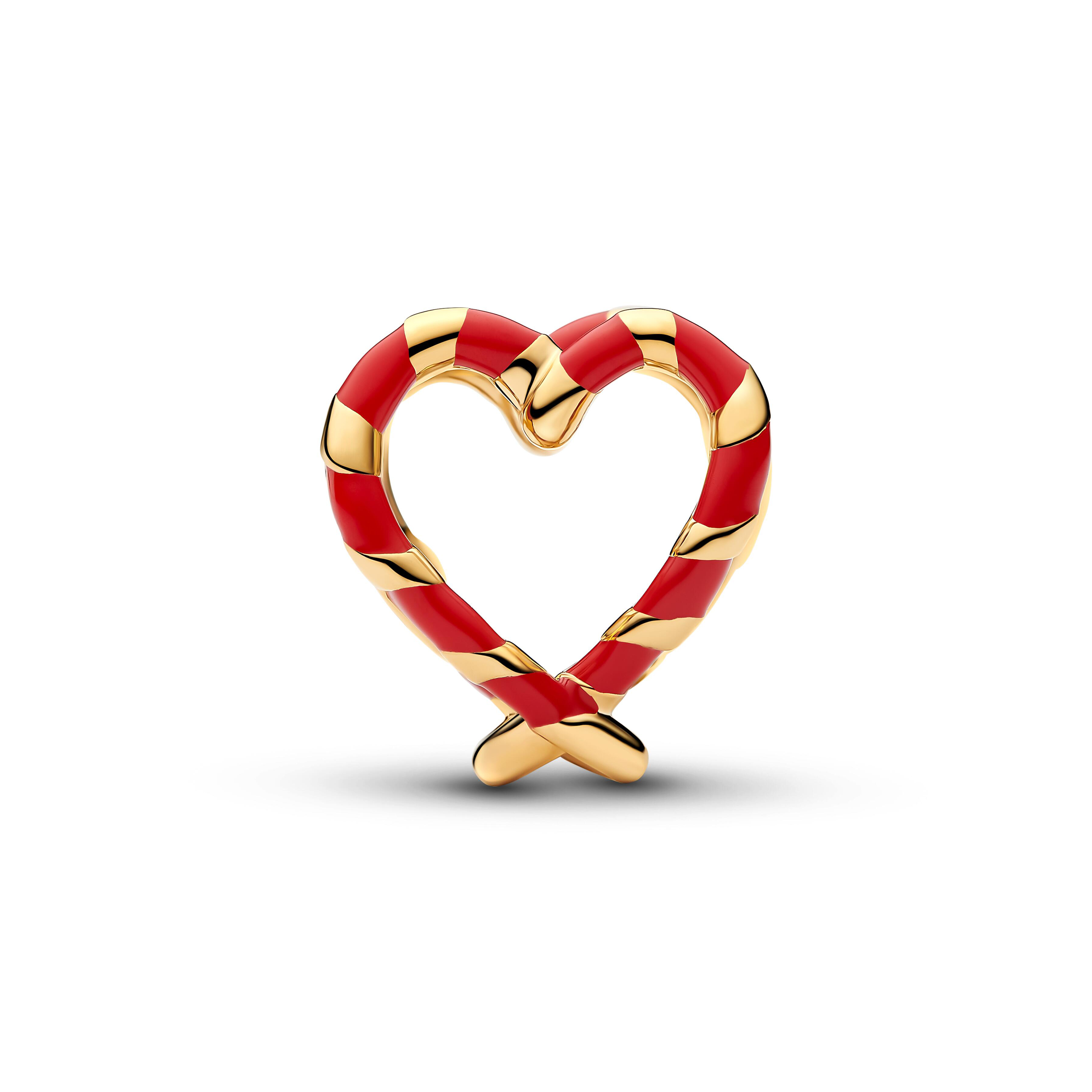 Pandora Moments - Charm Herz Zuckerstange - Gelbgold Vergoldung – Ansicht 2