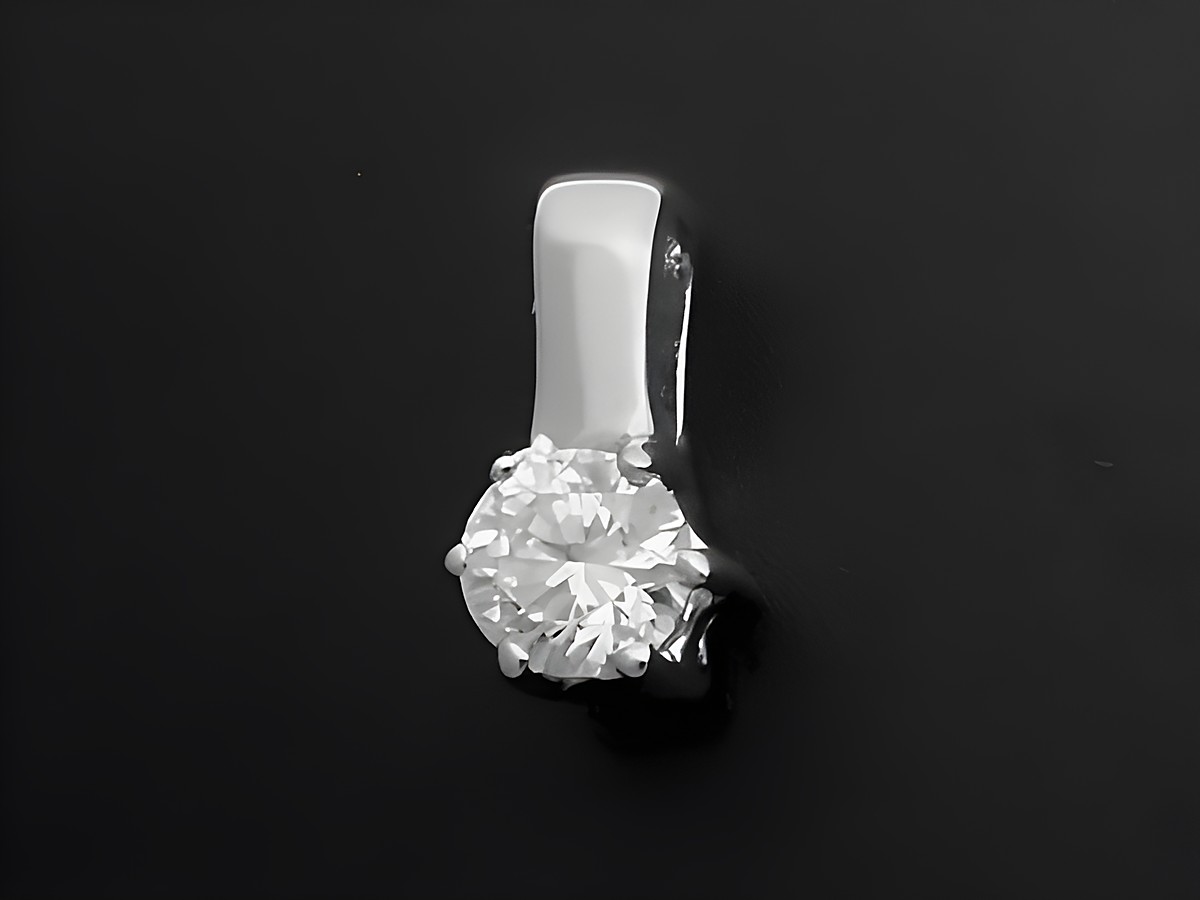 Brillant Anhänger aus 585 Weißgold in Krappenfassung mit einem 0,20 ct. W/Si Diamanten, Hersteller Juwelier Harnisch, exquisite Verarbeitung für stilvolle Eleganz.