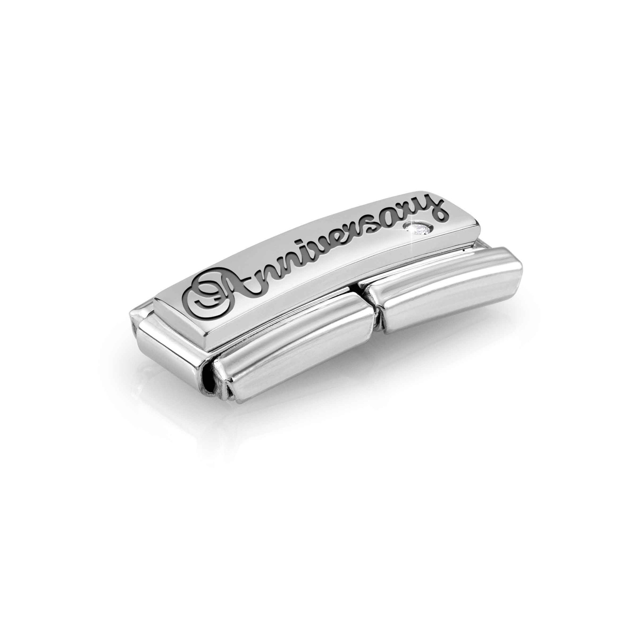 Nomination Composable Classic Double Charm Anniversary - Edelstahl, Sterling Silber, Zirkonia – Ansicht 4