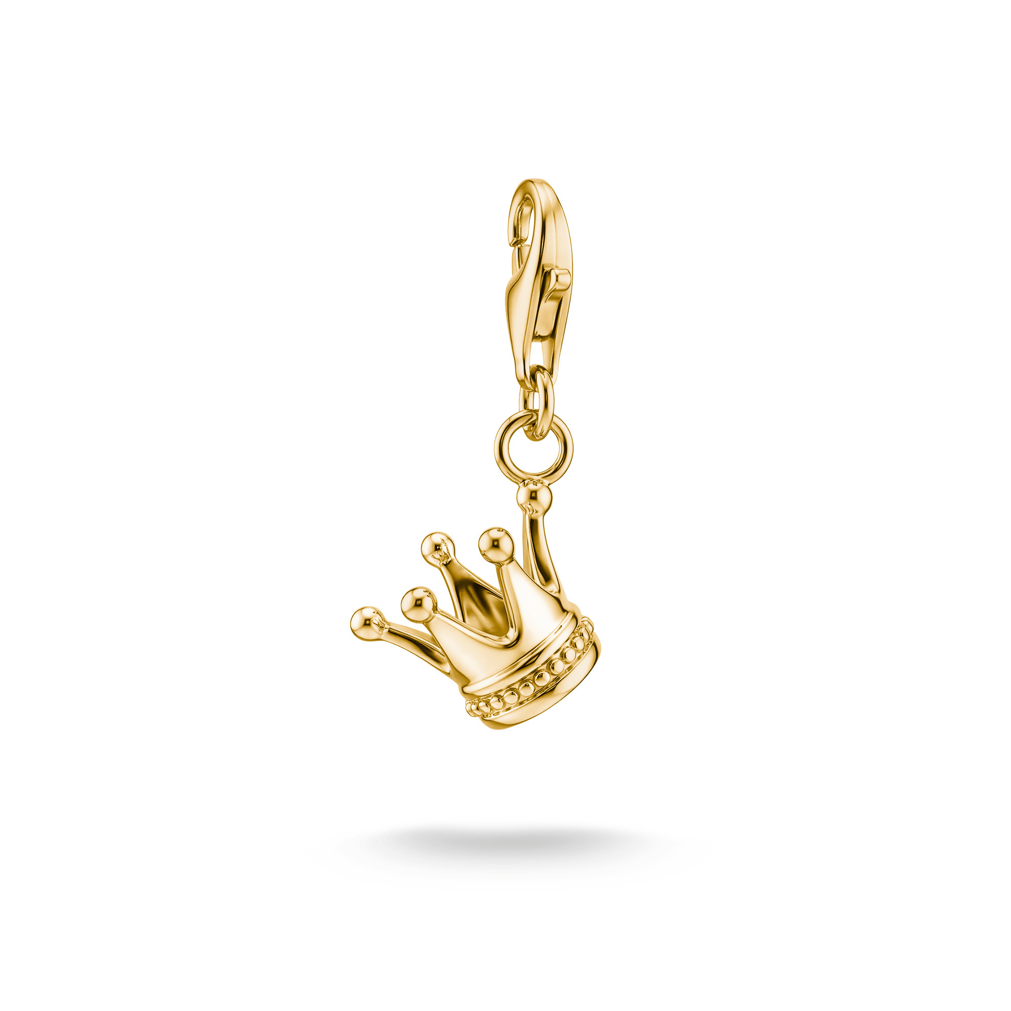 Charm in Form einer Krone aus 18k Gelbgold Vergoldung von Thomas Sabo, elegant und detailreich gestaltet, ideal für individuelle Schmuckstücke und aktuelle Neuheiten im Onlineshop.