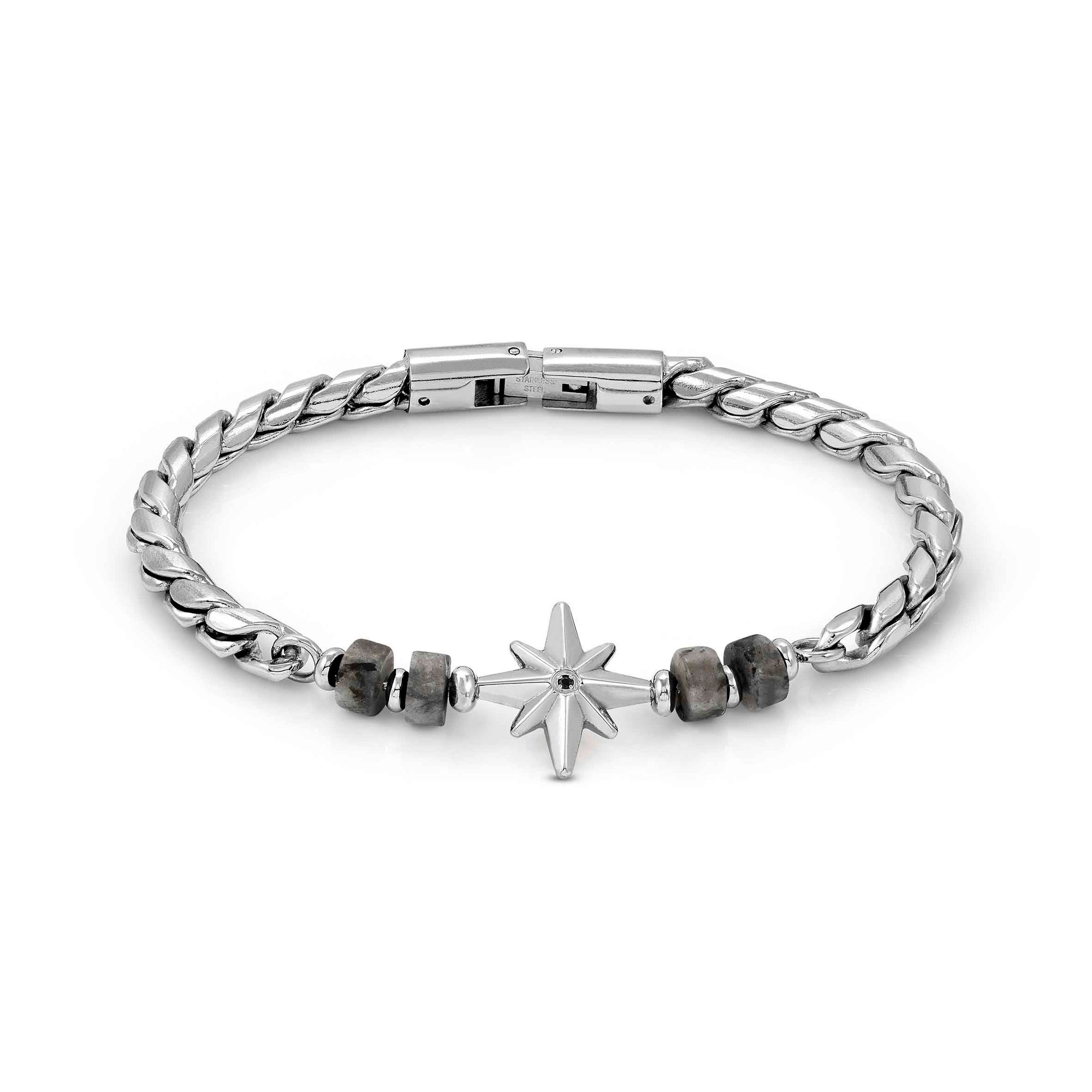 Nomination ATLANTE STONES EDITION Armband - Windrose - grauer Jaspis - 19 - 23 cm – Ansicht 2