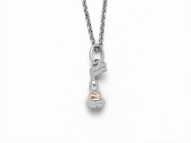 Sterling Silber Kette von DUR mit einem Boje-Anhänger aus Strandsand, 42 cm lang, elegantes Design und maritime Inspiration, ideal für jeden Anlass.