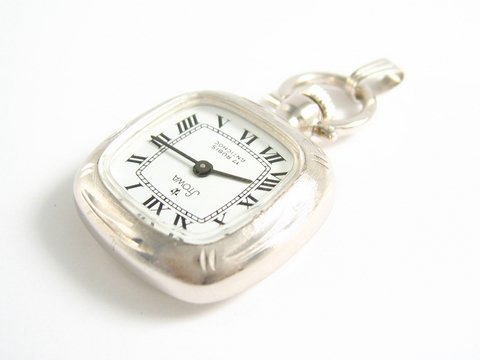 Taschenuhr aus echtem Silber von STOWA mit Handaufzug, klassisches Zifferblatt und römischen Ziffern, Hersteller Juwelier Harnisch, Rarität.
