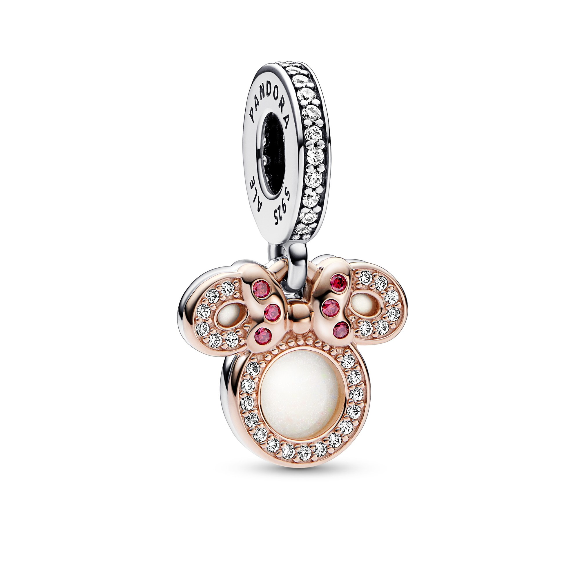 Pandora Disney Minnie Maus Silhouette - Sterling Silber + Roségold Verg. + Emaille