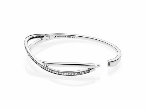 PANDORA - 590533CZ Armreif Verflochten - Silber Armreifen - Zirkonia - 16 cm
