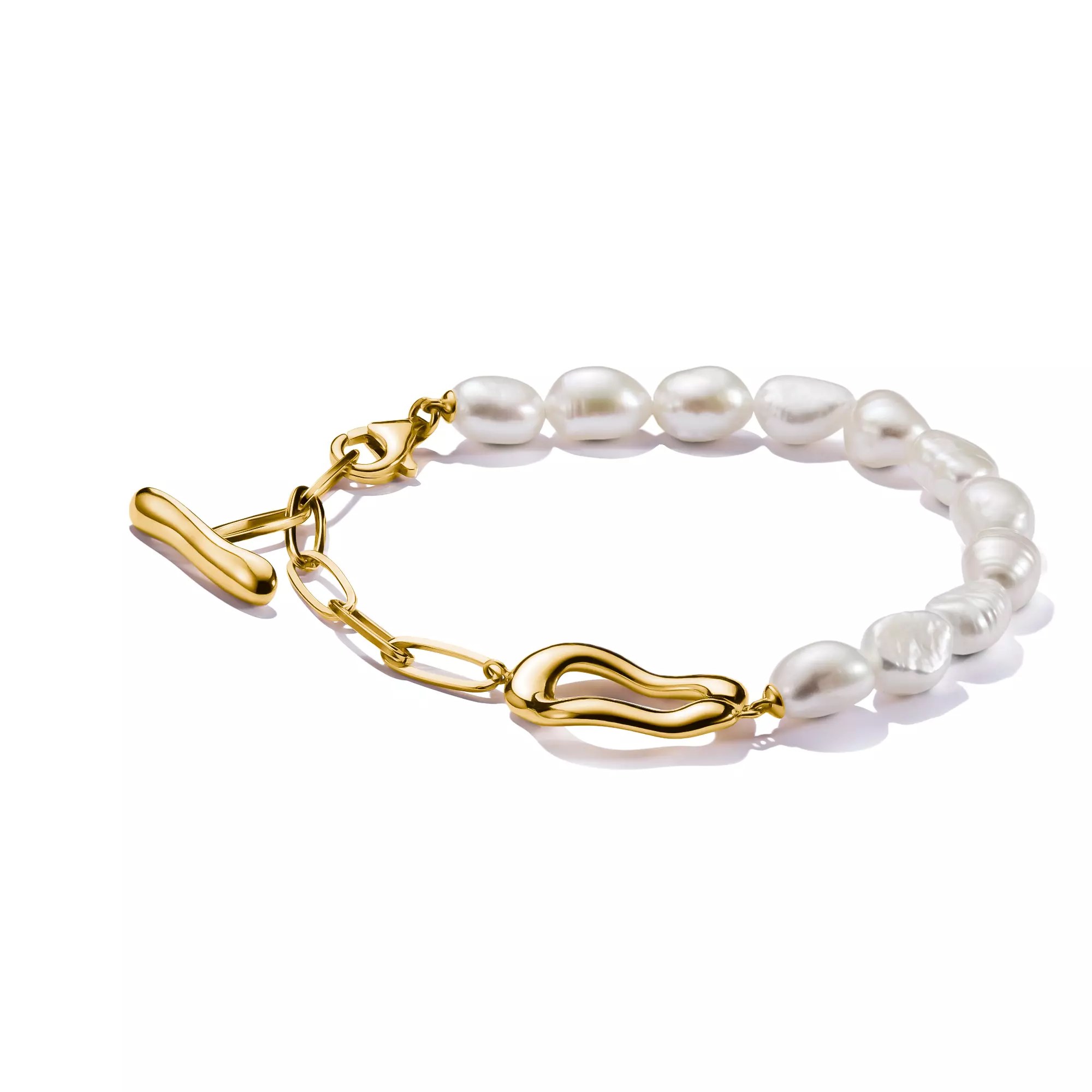 Thomas Sabo Perlenarmband Natural Beauty vergoldet – Silber – Perle – 16–19 cm – Ansicht 2