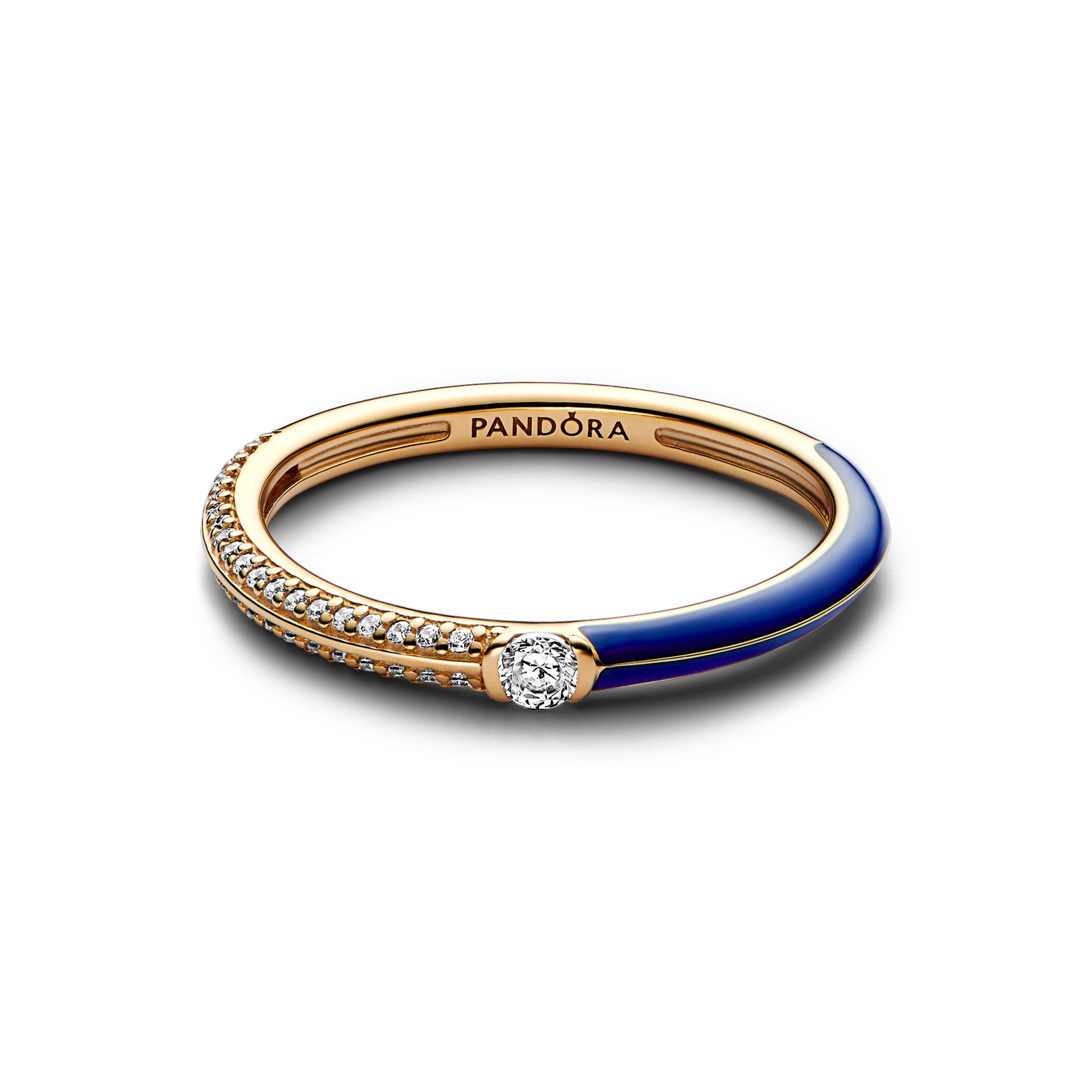 Pandora ME Pavé & Blau Doppelring - Gelbgold Vergoldung – Ansicht 2