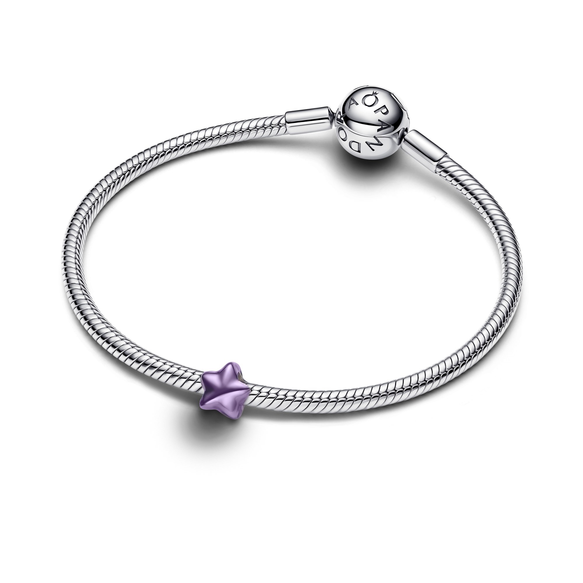 Pandora Violettes Stern Mini-Charm - Sterling Silber - Emaille Lila – Ansicht 2