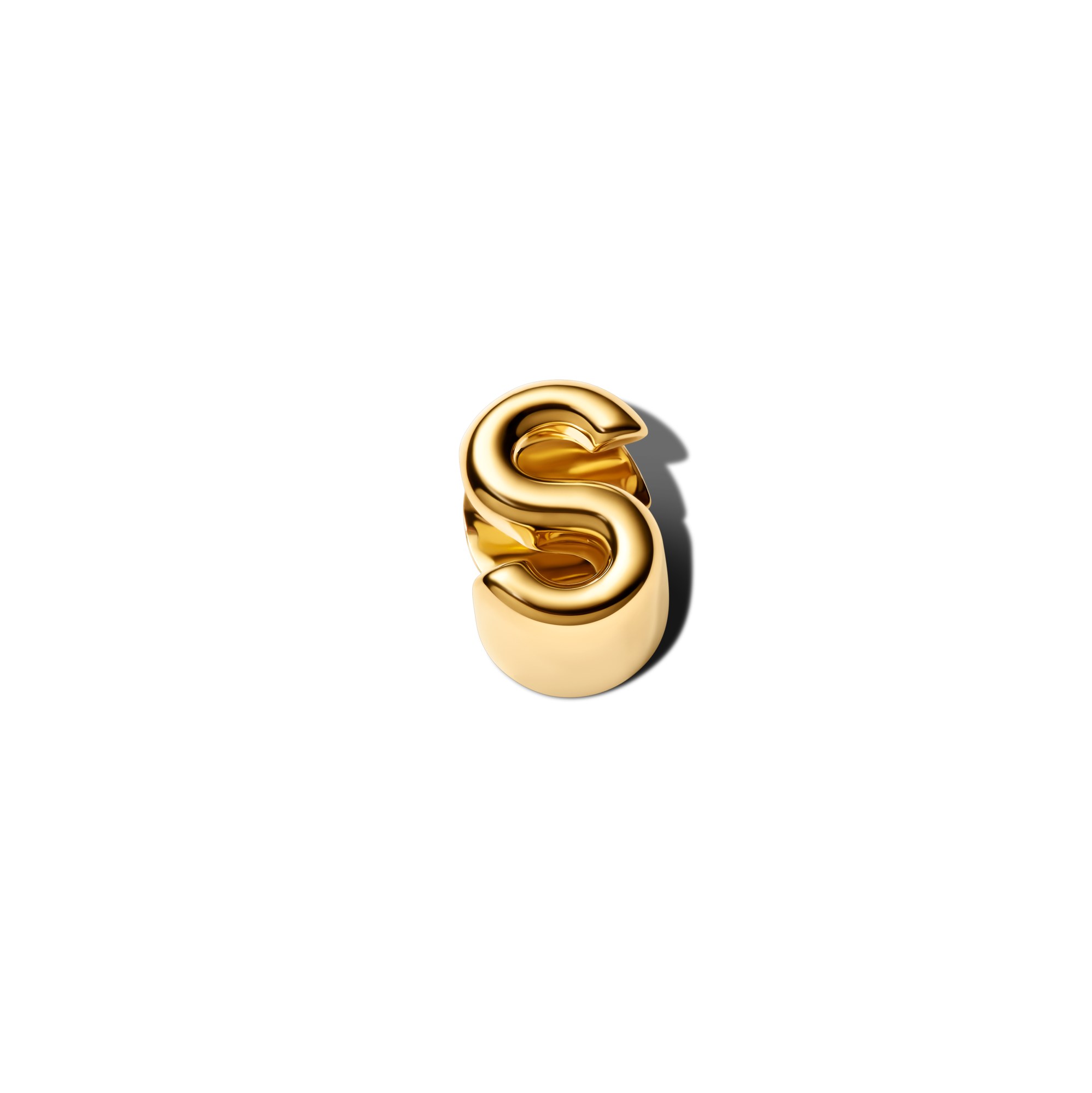 Pandora Buchstabe S - Alphabet - Mini Charm Gelbgold Vergoldung – Ansicht 3