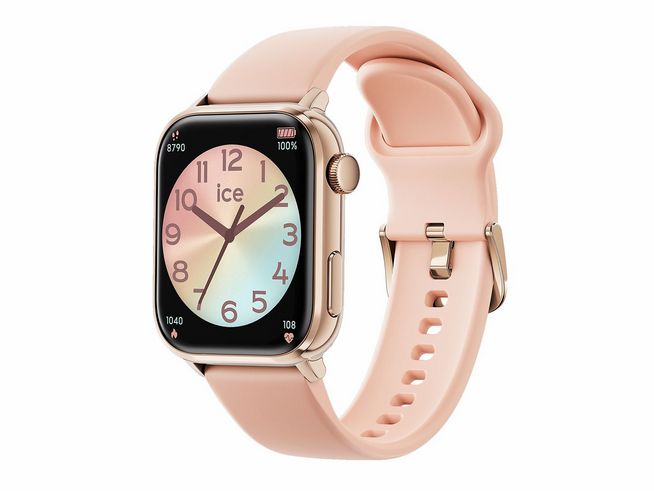 Ice watch ICE smart 2.0 Smartwatch in Rosa Roségold mit einem 1.96 Zoll Display und einem eleganten Armband präsentiert sich modern und stylisch. Ideal für jeden Anlass.