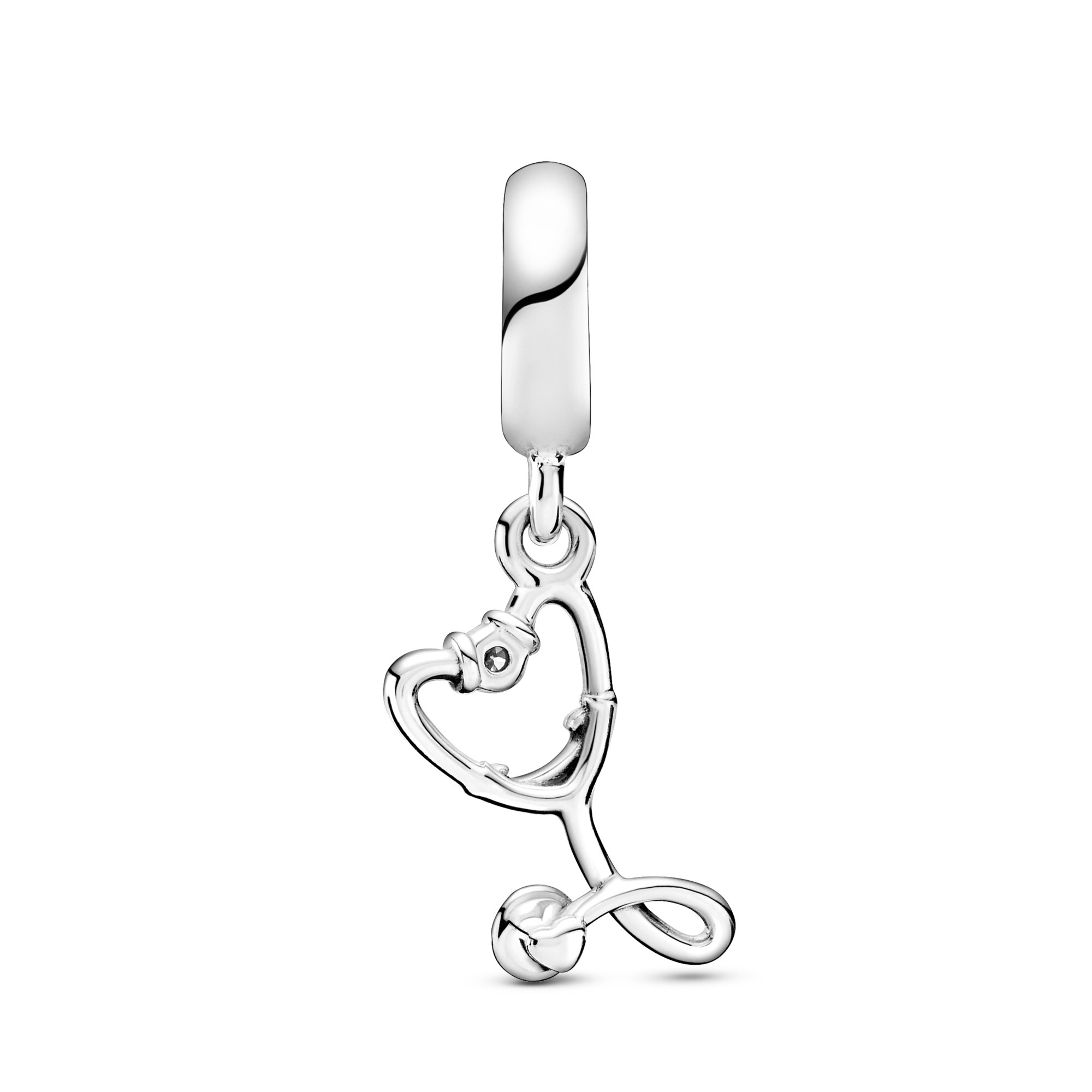 Pandora Passions - Charm - Stethoskop Herz - Silber – Ansicht 3