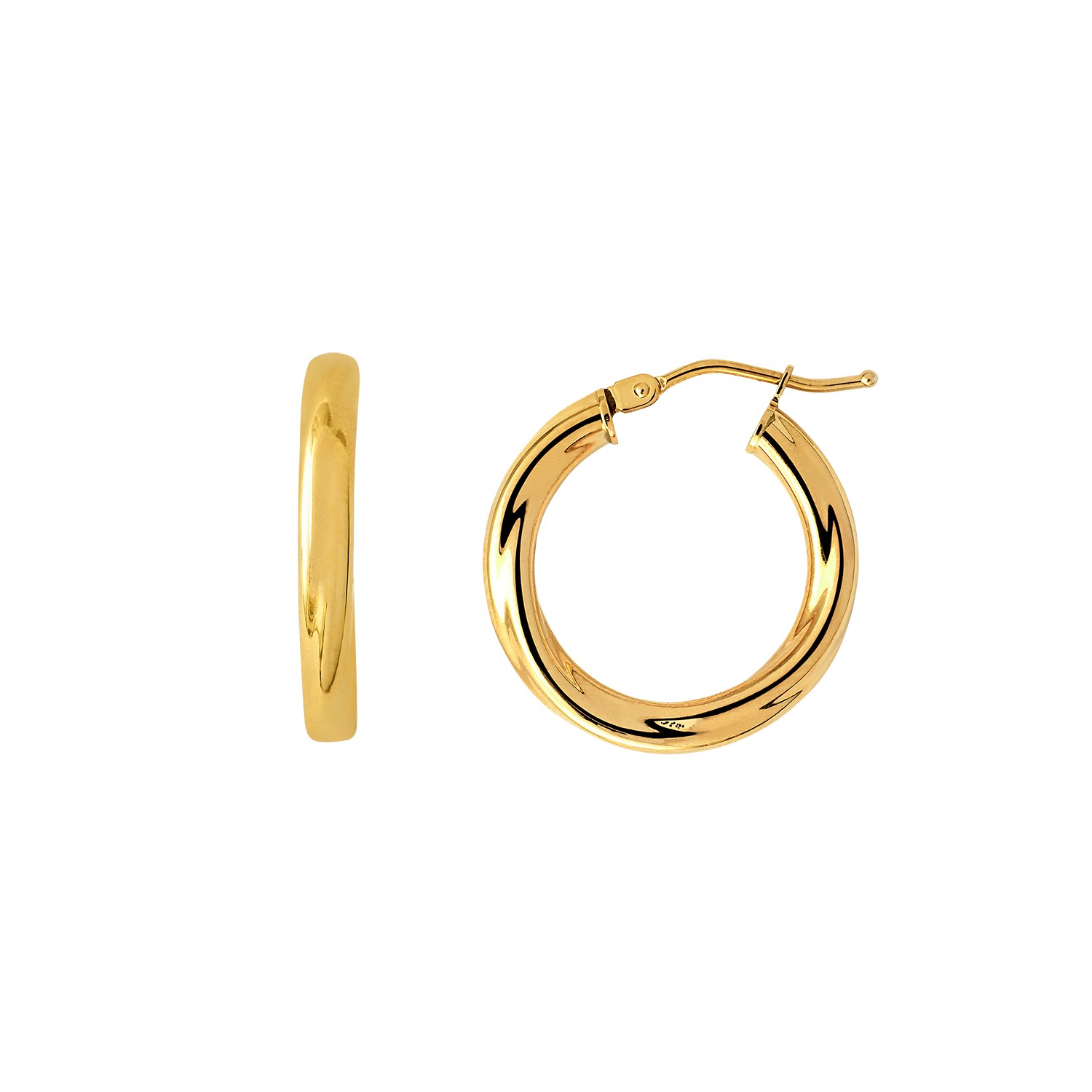 XENOX XG14K6030G - Gelbgold 585 Creolen - poliert – Ansicht 2