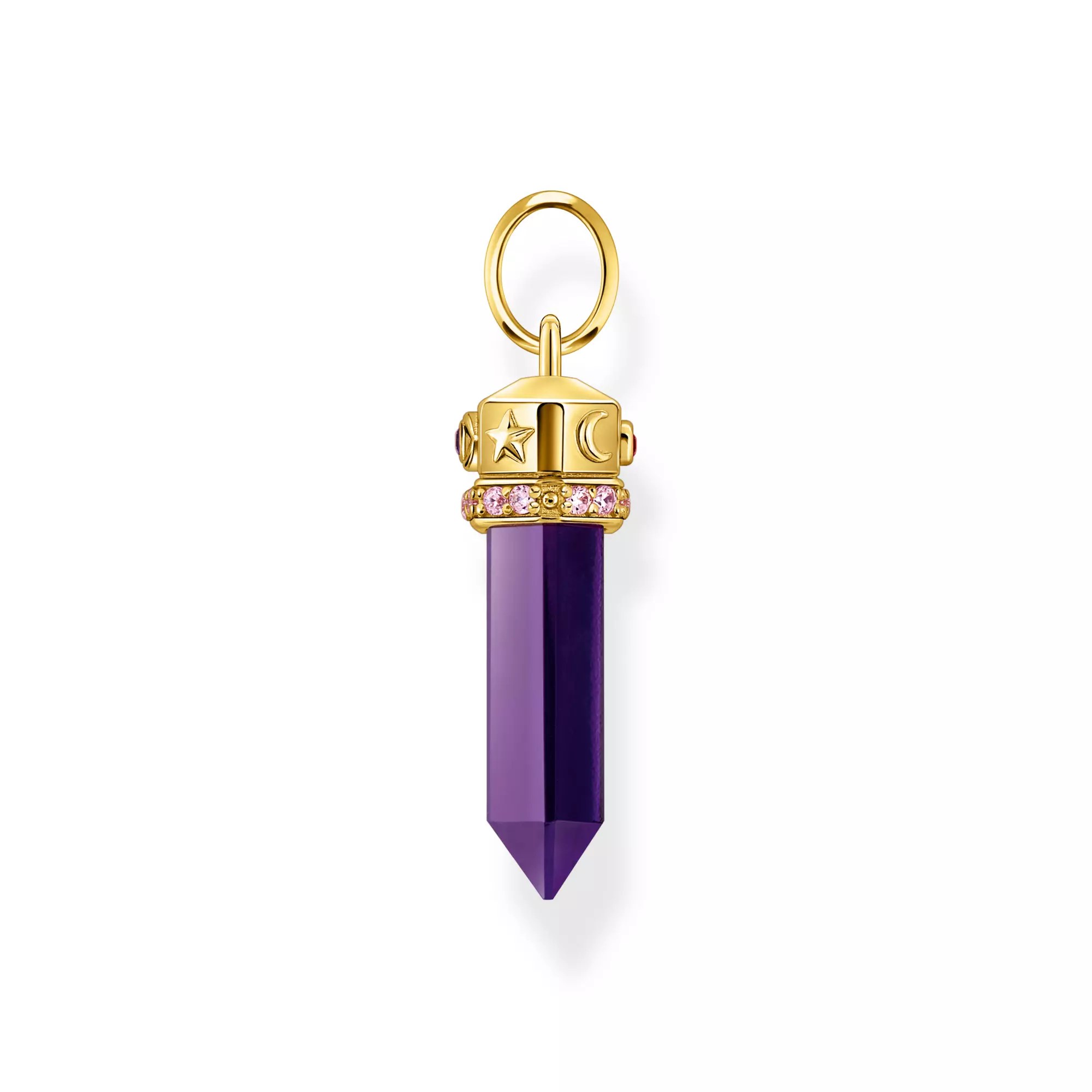 Thomas Sabo Anhänger - Silber verg. & synth. Korund & Zirkonia - Violett - Pendel – Ansicht 2