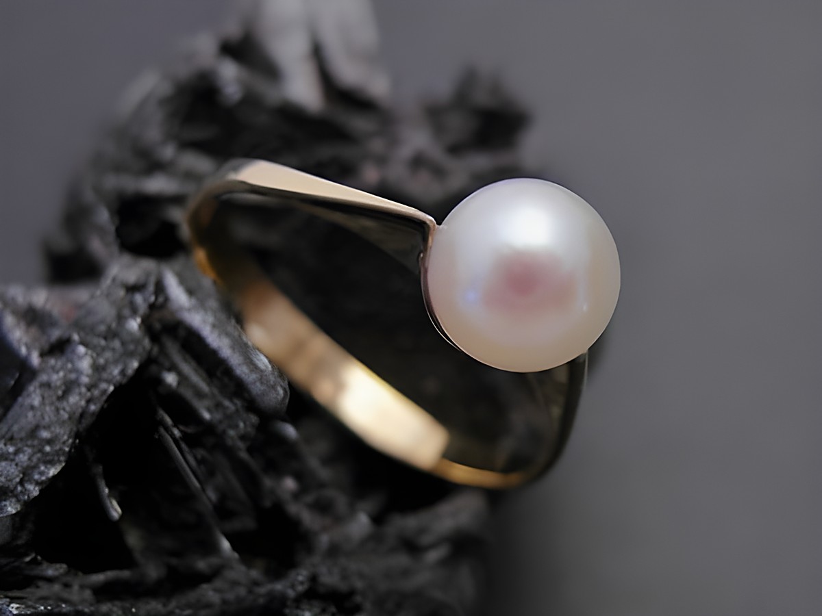 Gold Perlen Ring bemerkenswert Gr. 57 Zuchtperle 6,5 mm Gold 585 Hersteller Juwelier Harnisch bis Gr. 58/18,5