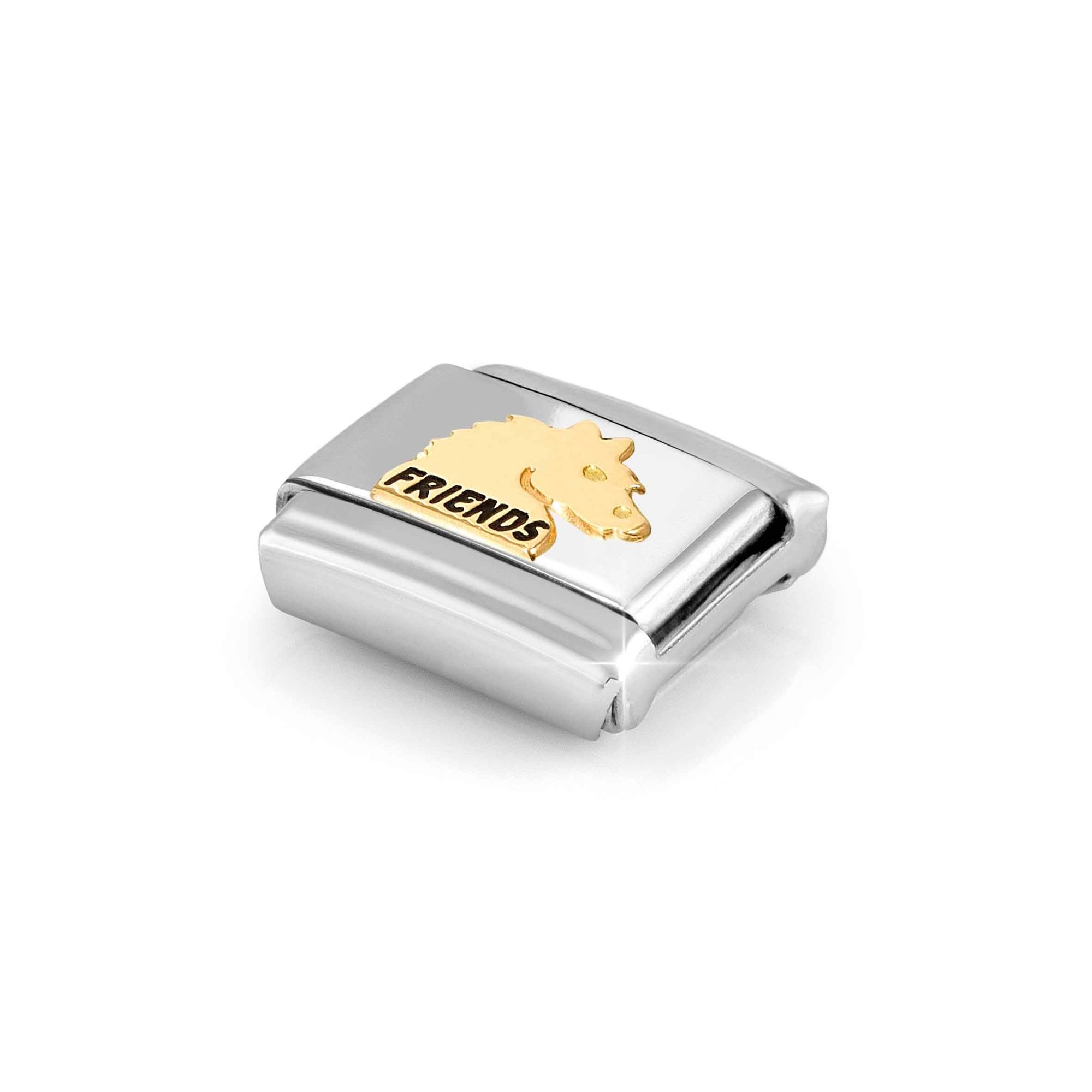 Nomination Composable Classic Charm Pferd Friends - Edelstahl, Gold 750 Gelbgold, Emaille – Ansicht 5
