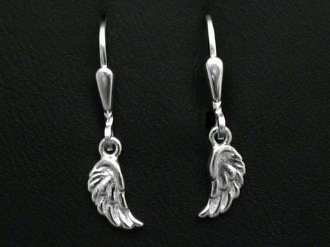 Ohrhänger in Form von Flügeln aus 925 Sterling Silber, Hersteller Juwelier Harnisch, ohne Stein, elegant und fein gearbeitet, ideal für jeden Anlass.