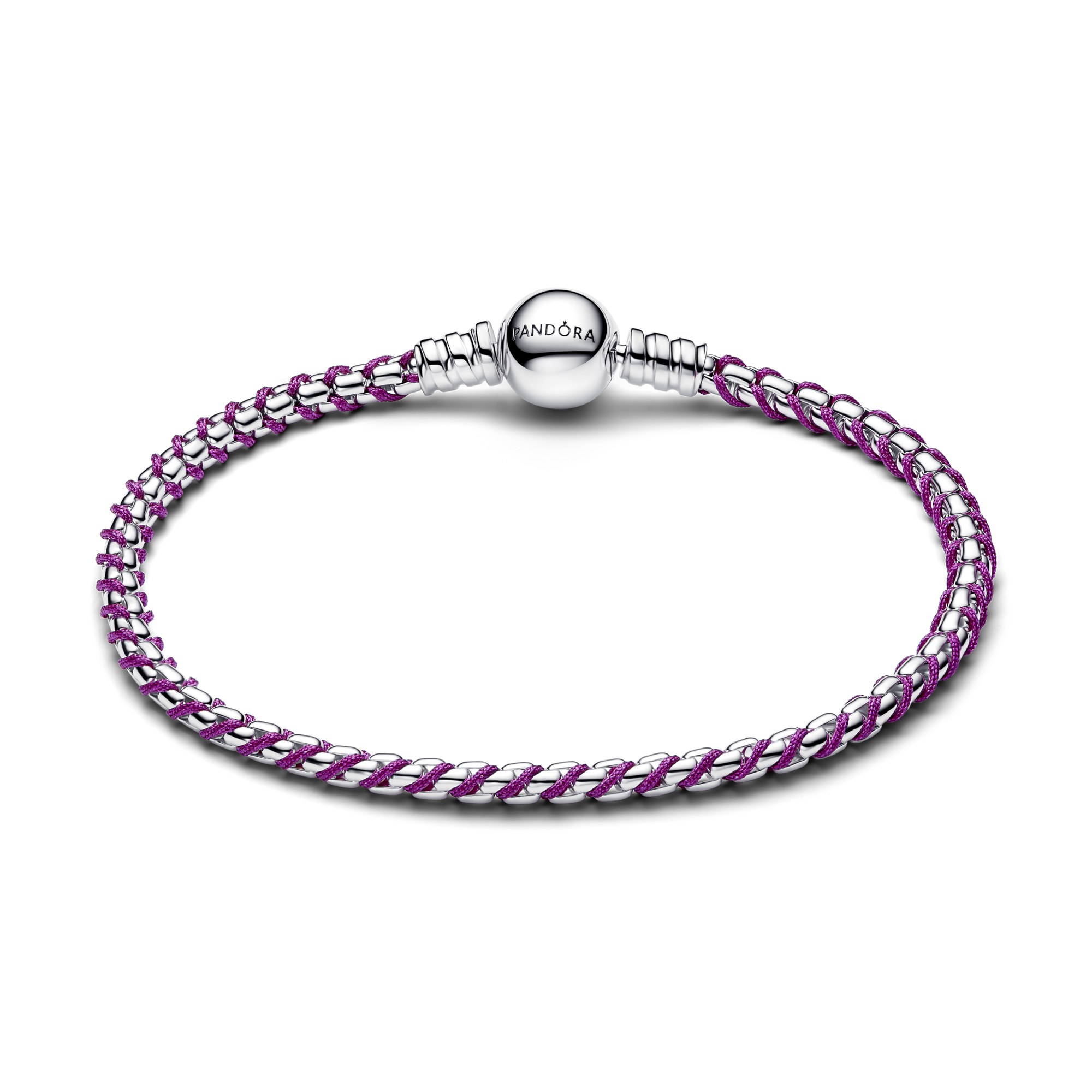 Pandora Violettes Kordel-Boxketten-Armband - Lila – Ansicht 2