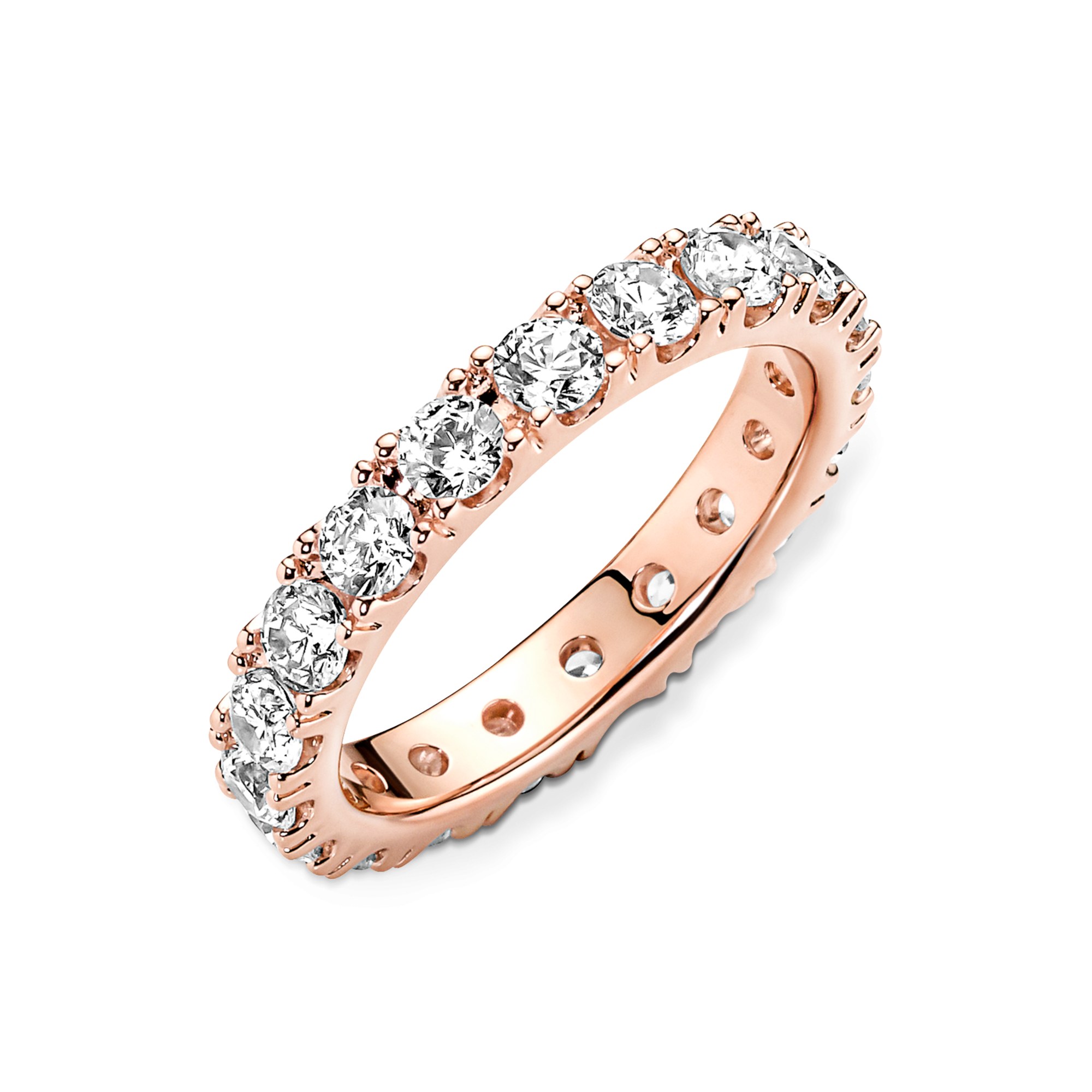 Pandora Ring - Eternity - Roségold Vergoldung - Zirkonia - klar – Ansicht 2