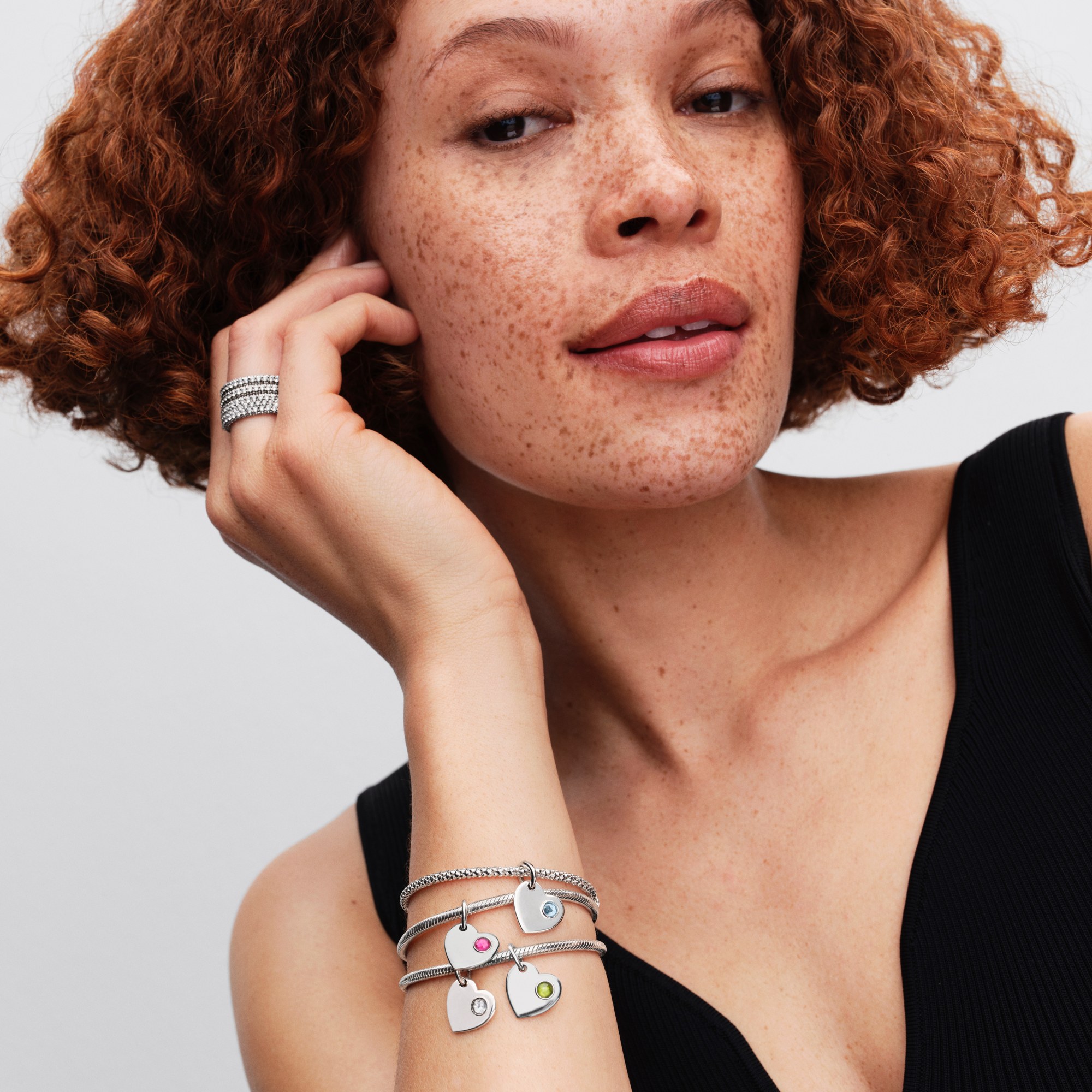 Pandora April - Herz Anhänger & Charm gravierbar - Kristall Klar – Ansicht 4