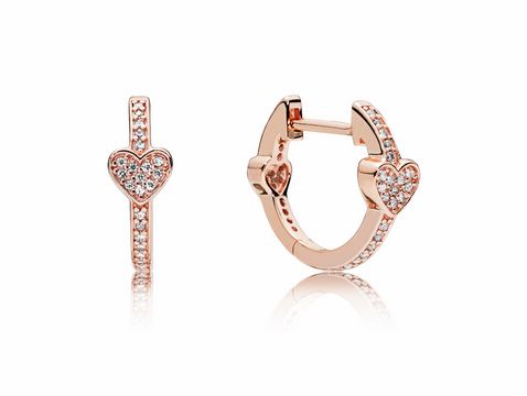 Herzen - PANDORA Rose -Creolen - 287290CZ