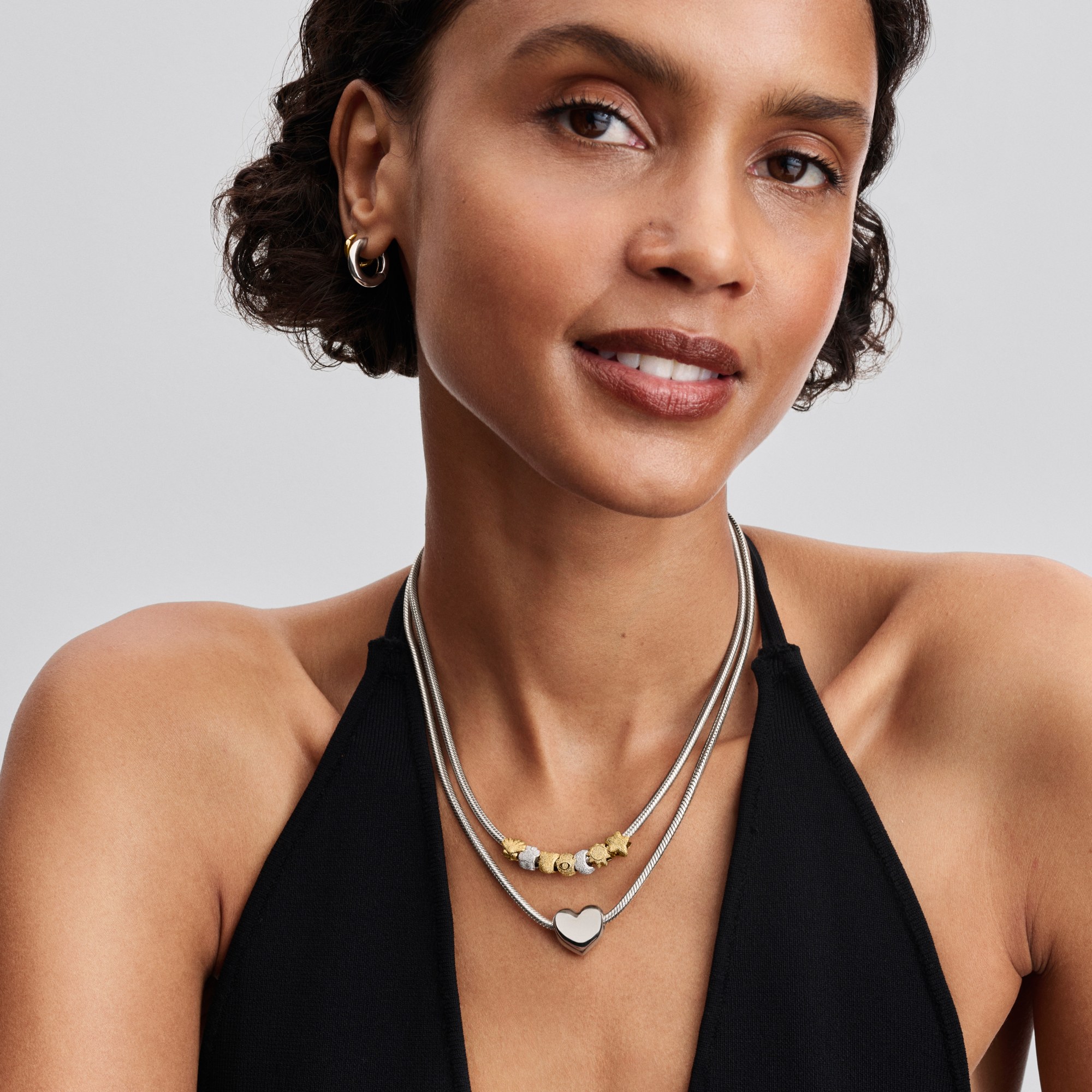Pandora Strukturierter Stern Mini-Charm - Gelbgold Vergoldung – Ansicht 5