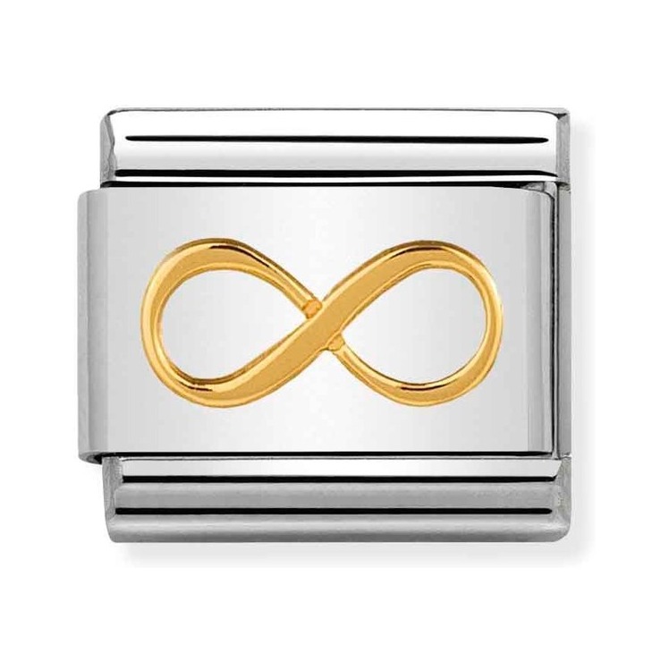 Nomination Composable Classic Charm Unendlichkeit - Edelstahl, Gold 750 Gelbgold
