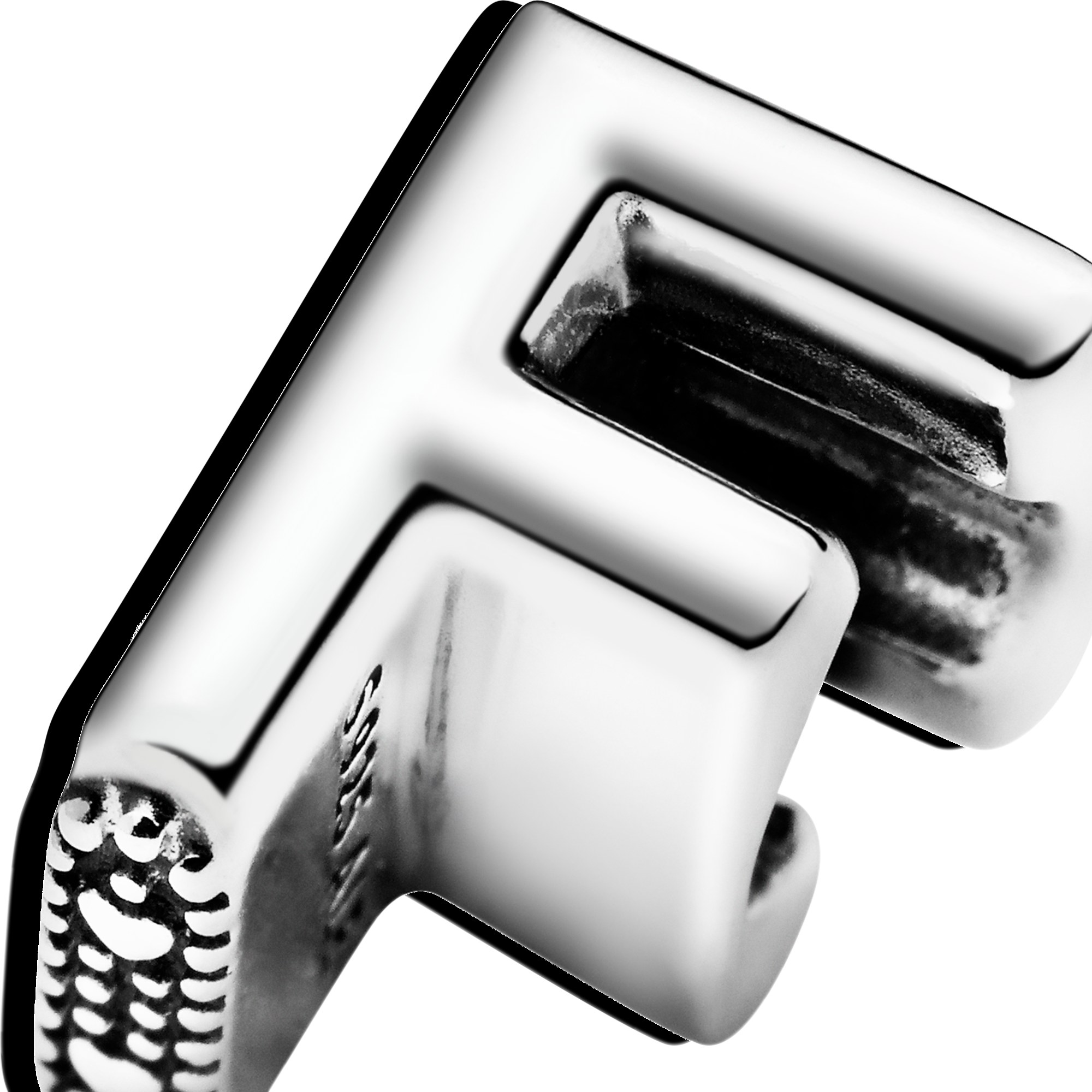 PANDORA Charm - Buchstabe F - Letter F - 925 Sterling Silber – Ansicht 4