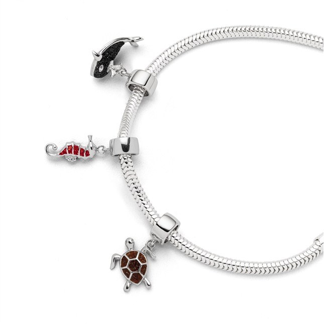 DUR Charm Walfisch Lavasand - Sterling Silber - Lavasand – Ansicht 2