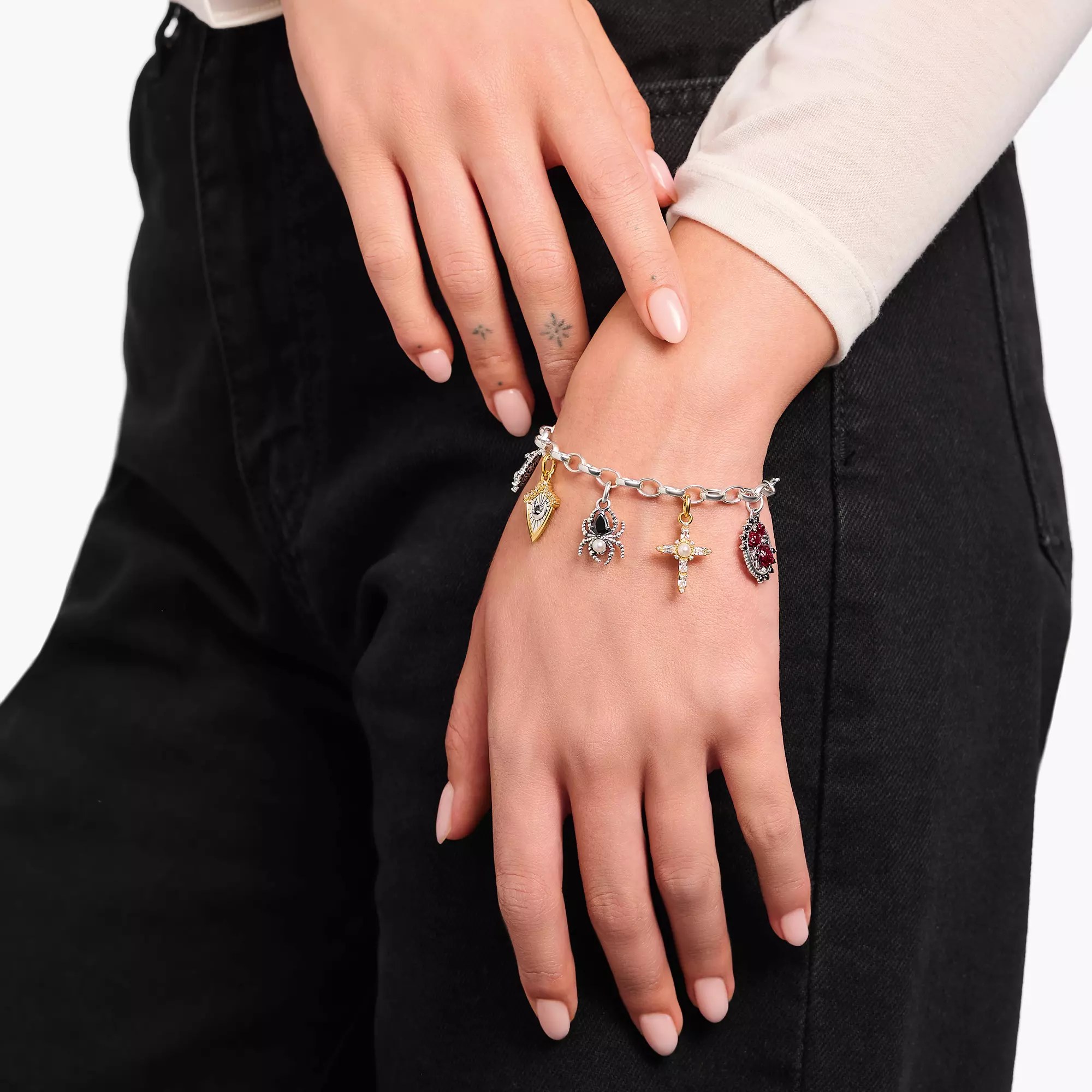 Thomas Sabo True Romance Armband - Bunt - Silber + Süßwasserzuchtperle + Zirkonia - 19 cm – Ansicht 3